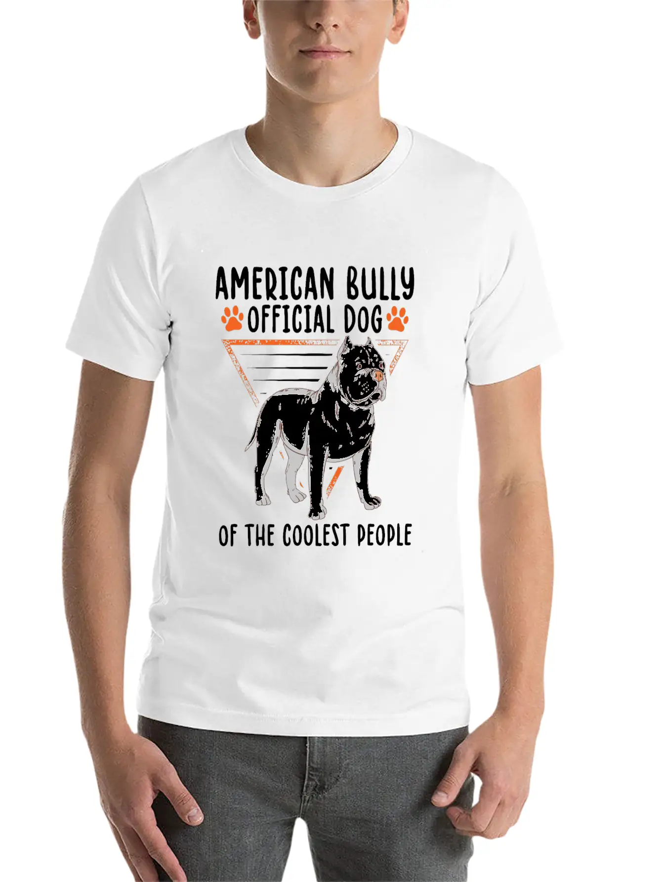 American Bully Dog Of The Coolest | Dog Owner Casual Graphic T-Shirt – Simple And Comfortable Daily Wear
