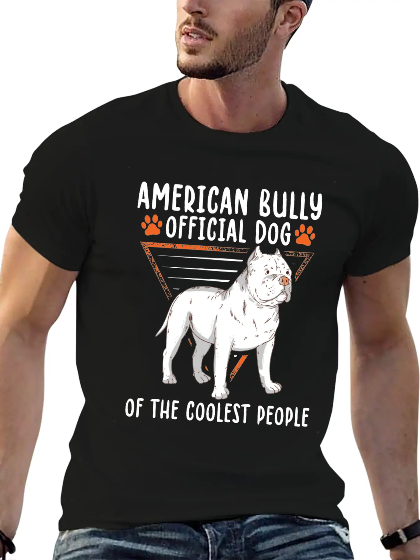 American Bully Dog Of The Coolest | Dog Owner Casual Graphic T-Shirt – Simple And Comfortable Daily Wear