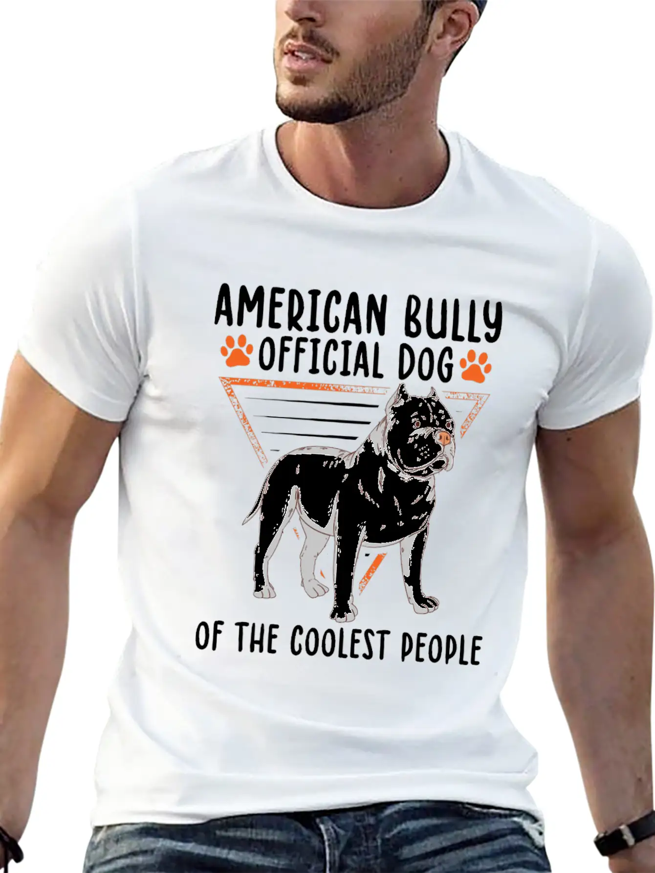 American Bully Dog Of The Coolest | Dog Owner Casual Graphic T-Shirt – Simple And Comfortable Daily Wear