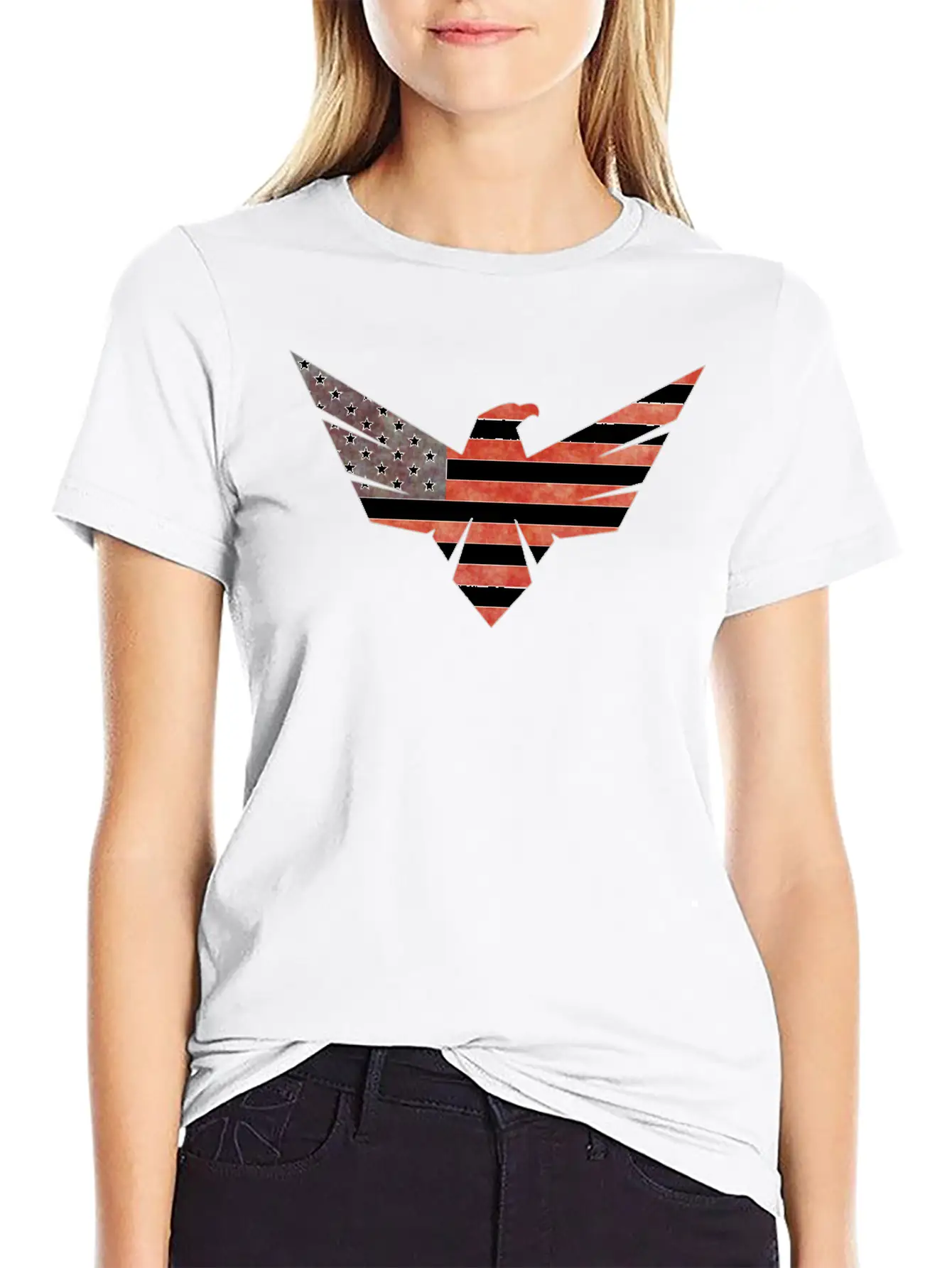 American Flag Eagle Casual Graphic T-Shirt – Simple And Comfortable Daily Wear