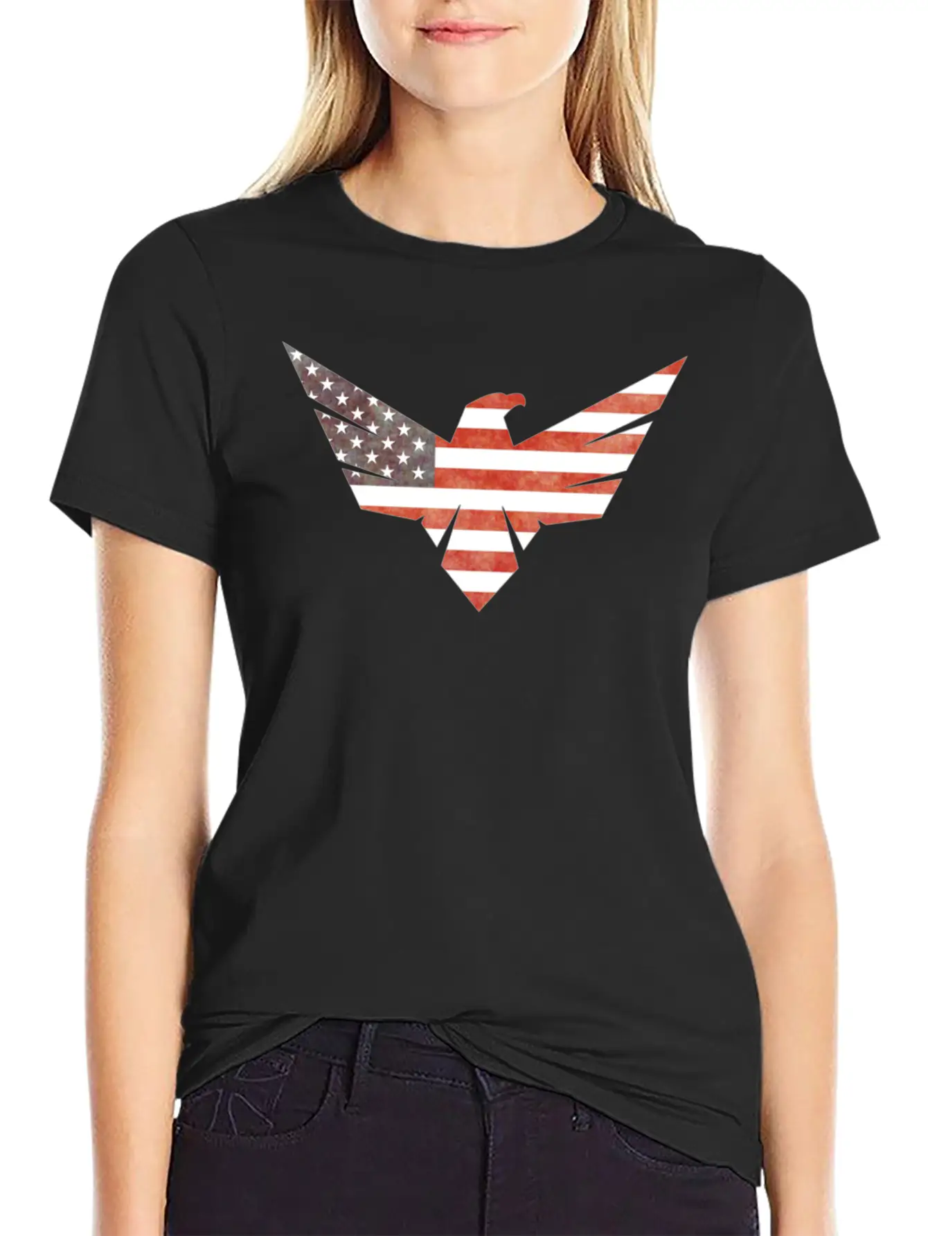 American Flag Eagle Casual Graphic T-Shirt – Simple And Comfortable Daily Wear