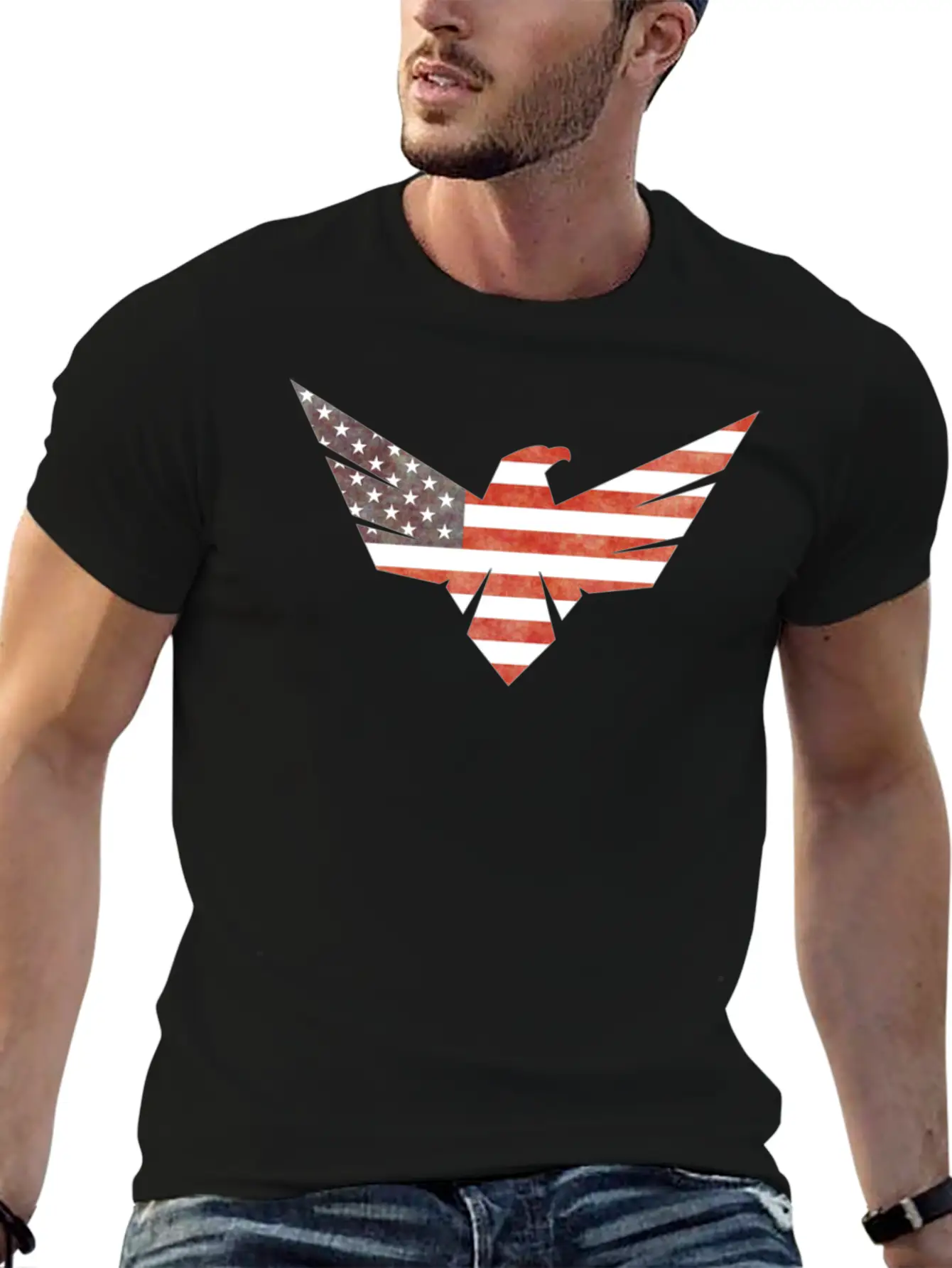 American Flag Eagle Casual Graphic T-Shirt – Simple And Comfortable Daily Wear