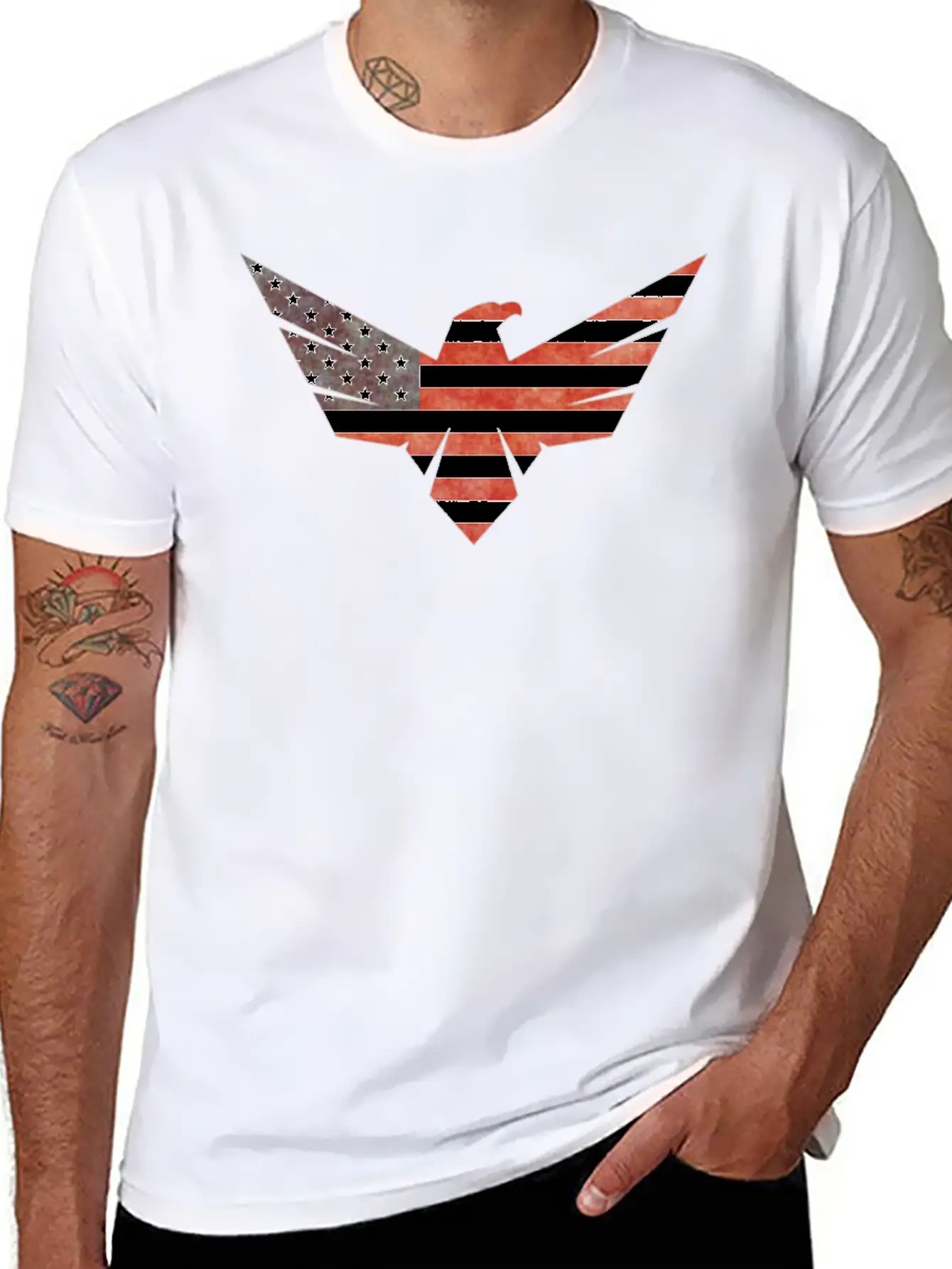 American Flag Eagle Casual Graphic T-Shirt – Simple And Comfortable Daily Wear