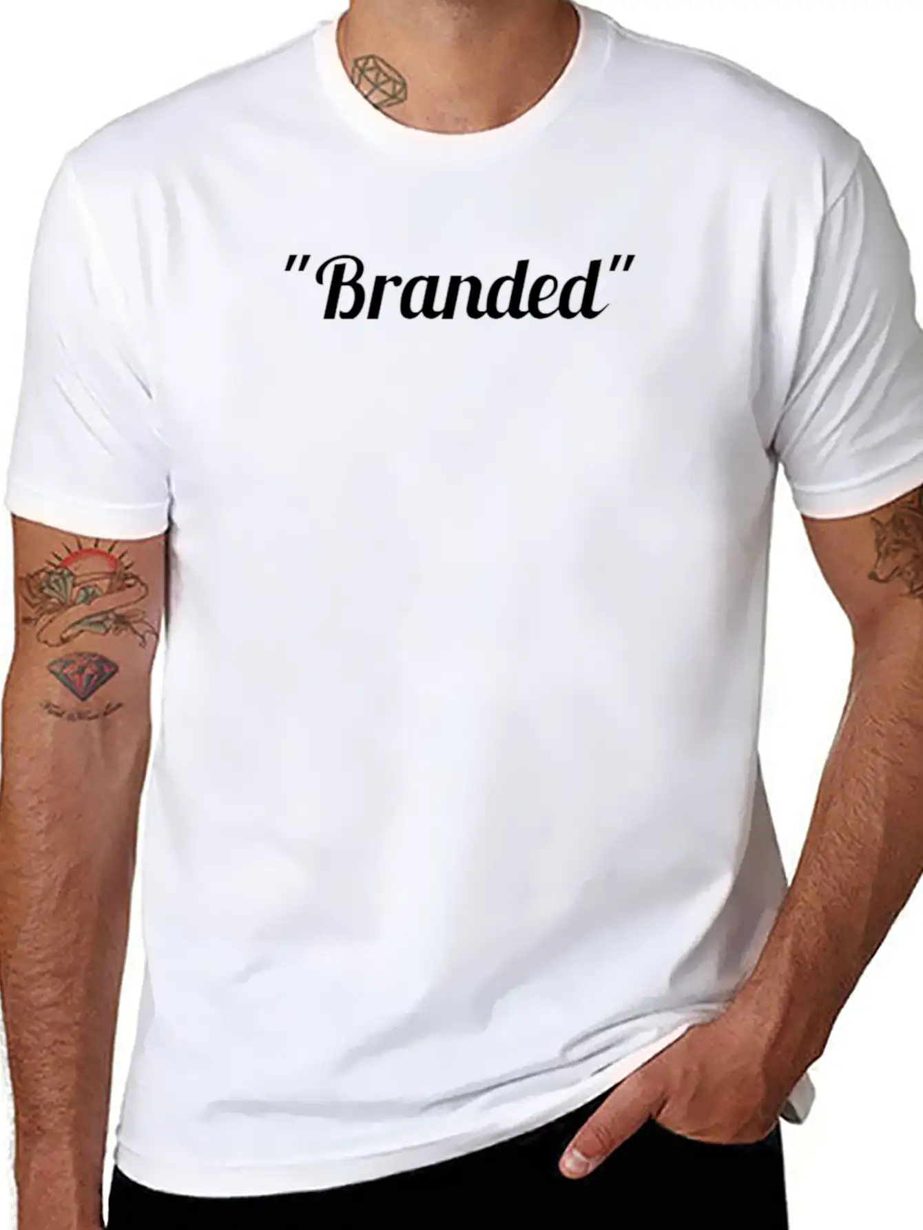 "Branded" Clothing Casual Graphic T-Shirt – Simple And Comfortable Daily Wear