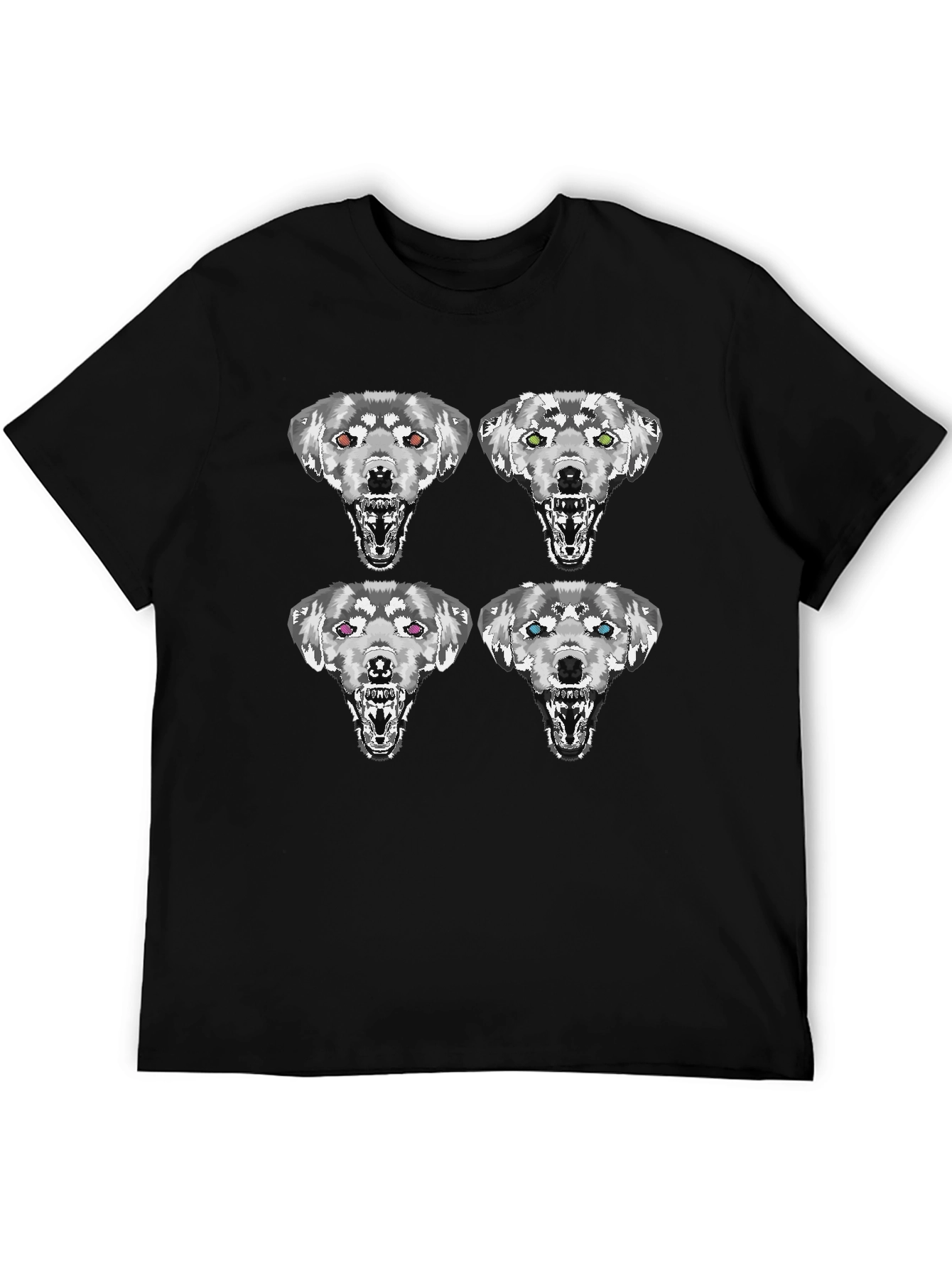 Wolf Pack Graphic T-Shirt - Stylish Black Tee
