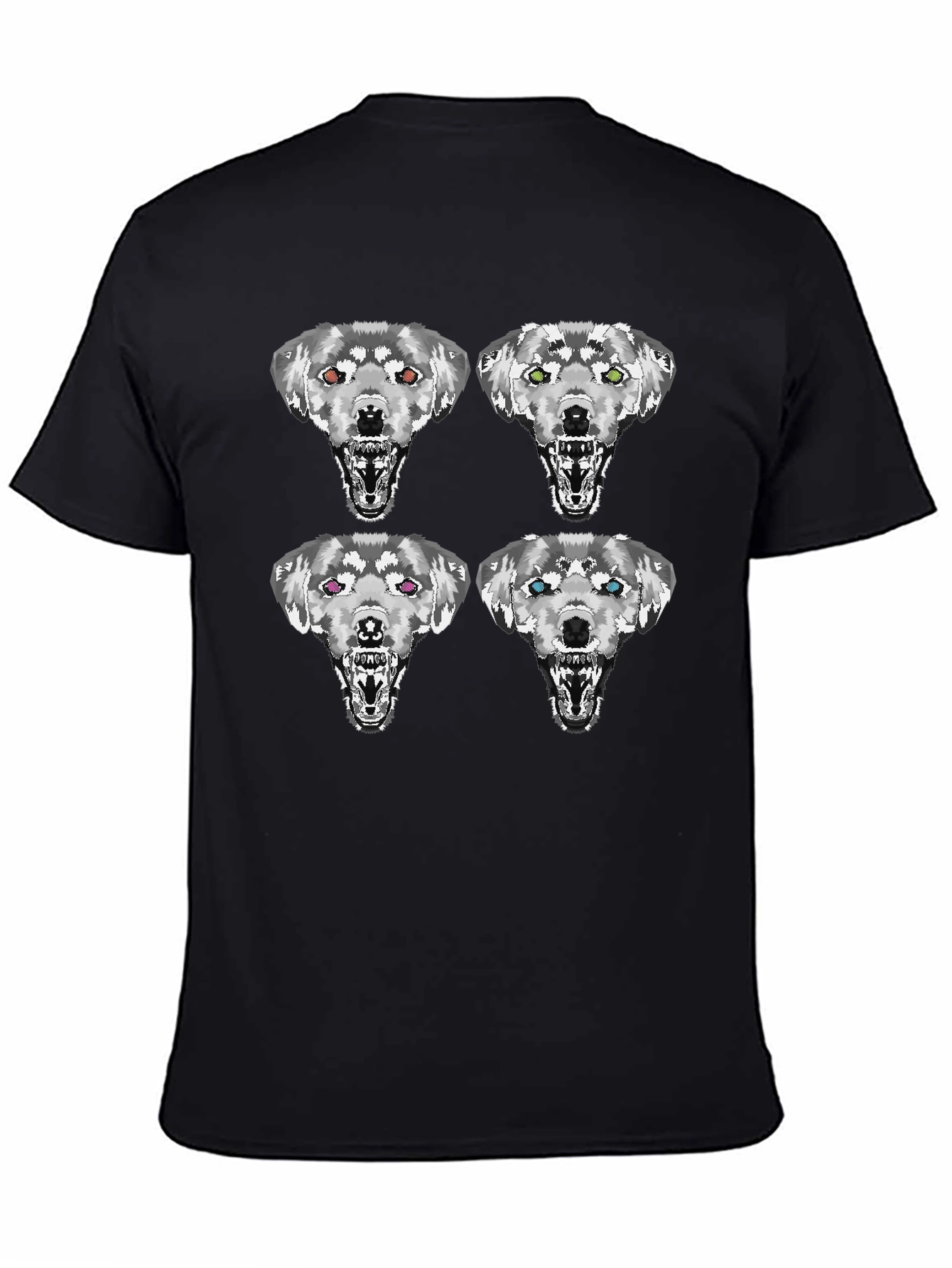 Wolf Pack Graphic T-Shirt - Stylish Black Tee