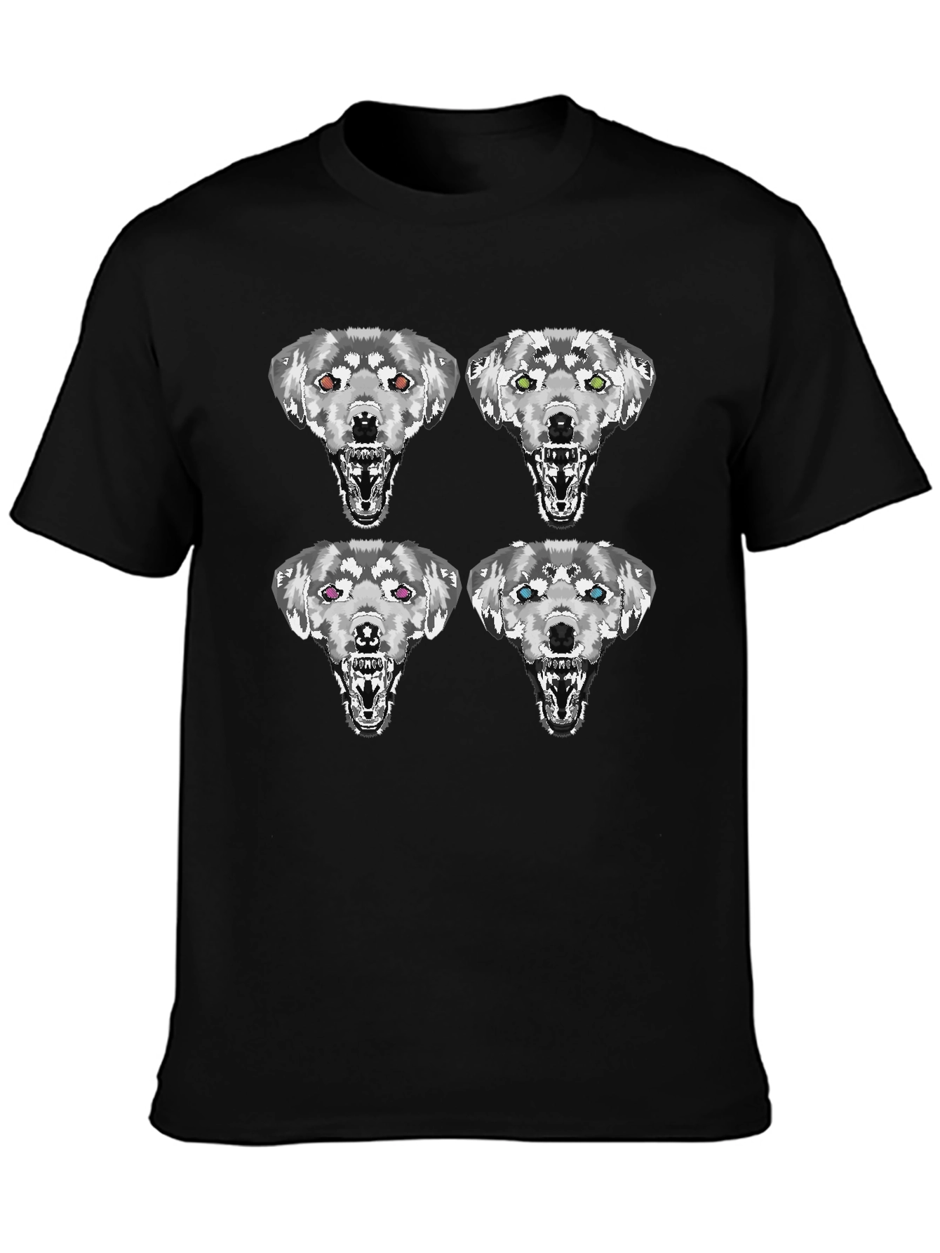 Wolf Pack Graphic T-Shirt - Stylish Black Tee