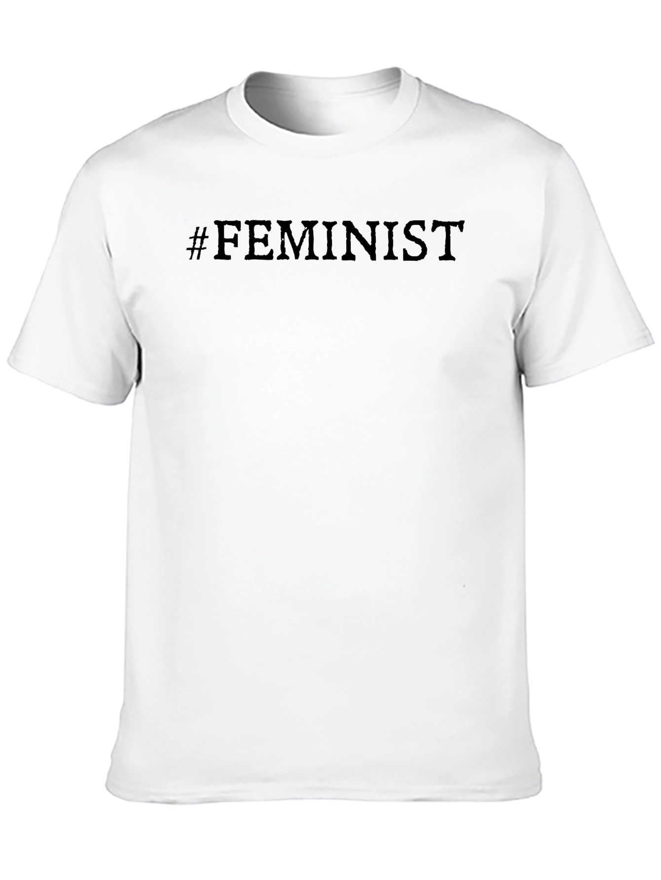 #Feminist Black Unisex T-Shirt - Modern Style