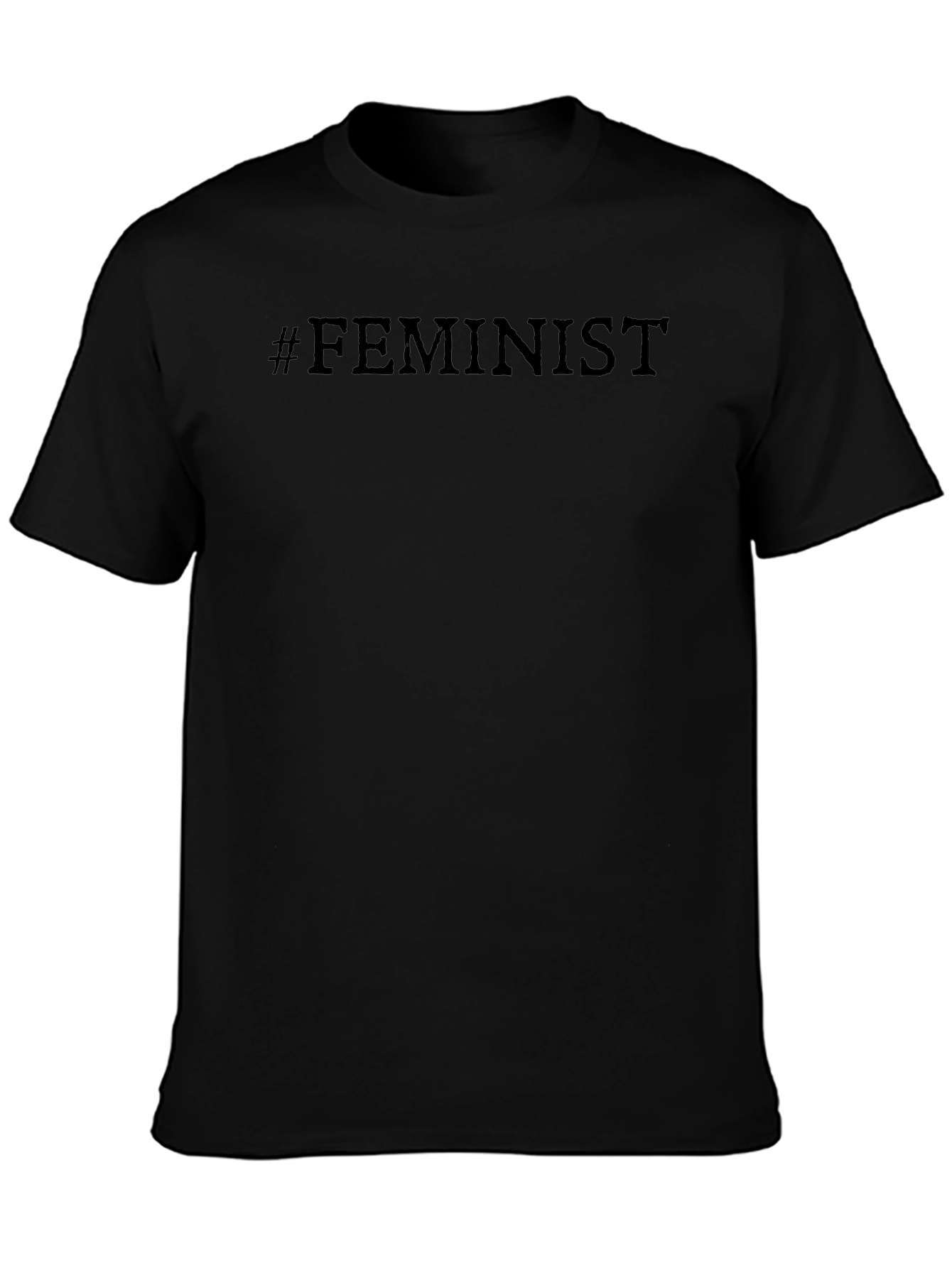 #Feminist Black Unisex T-Shirt - Modern Style