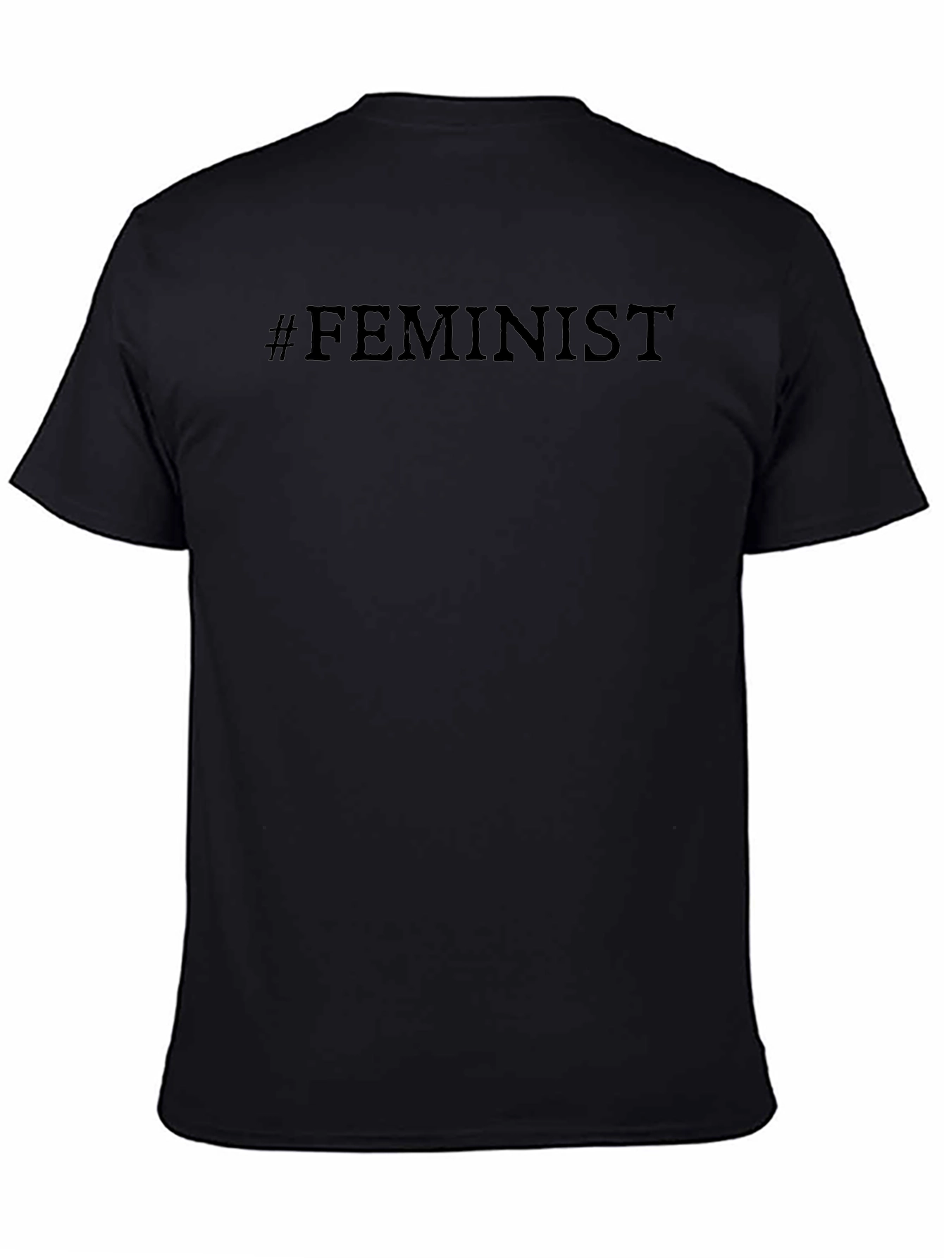 #Feminist Black Unisex T-Shirt - Modern Style