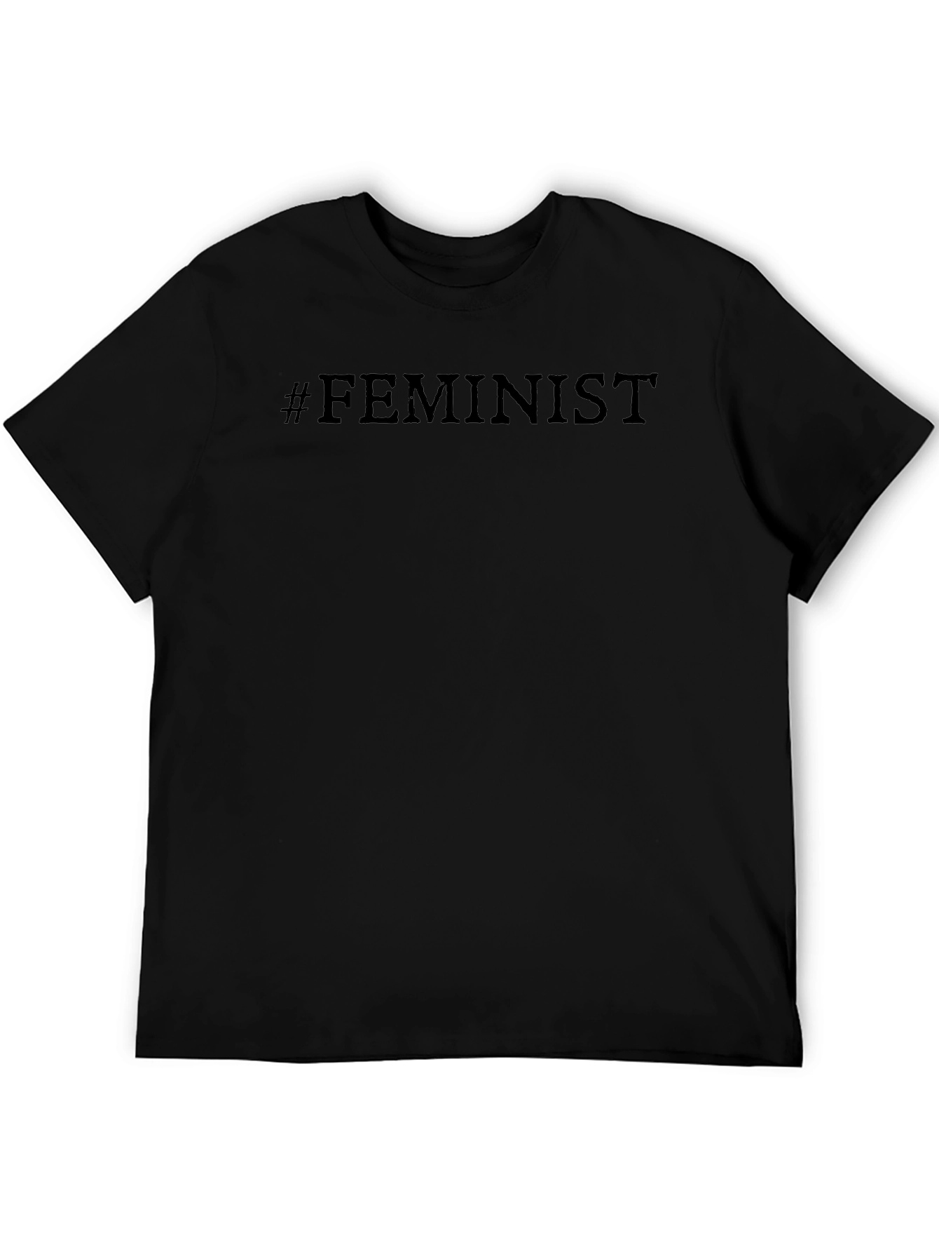 #Feminist Black Unisex T-Shirt - Modern Style