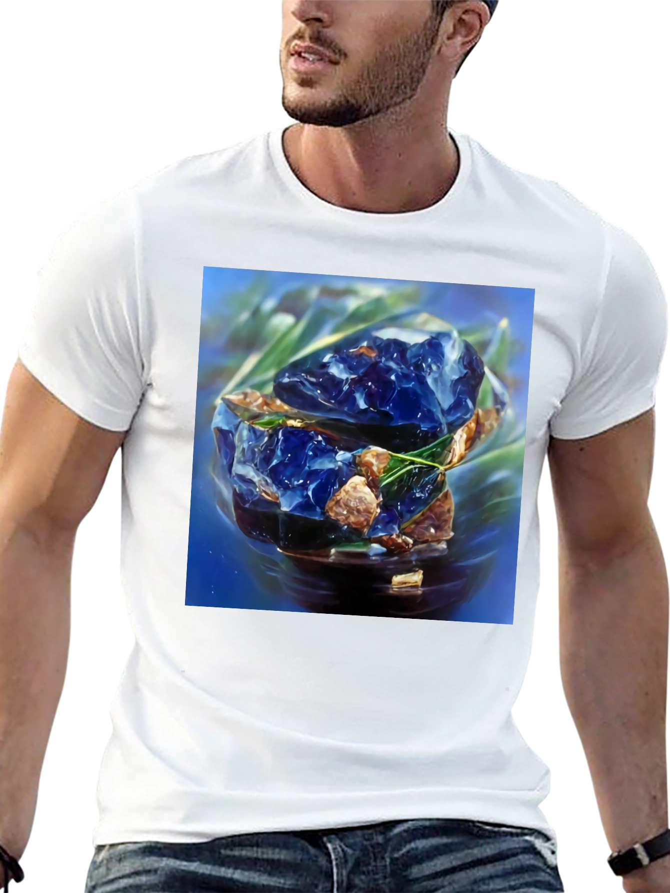 Abstract Blue Gem T-Shirt