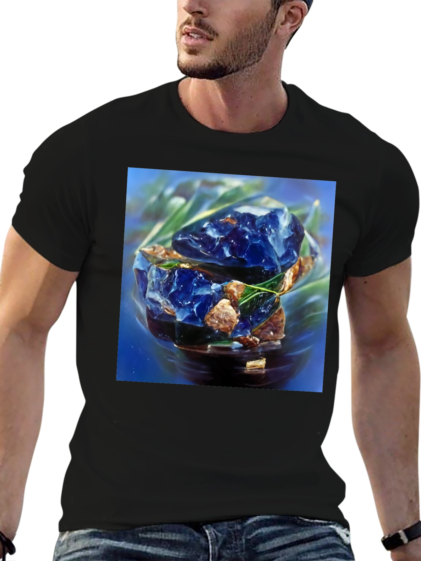 Abstract Blue Gem T-Shirt