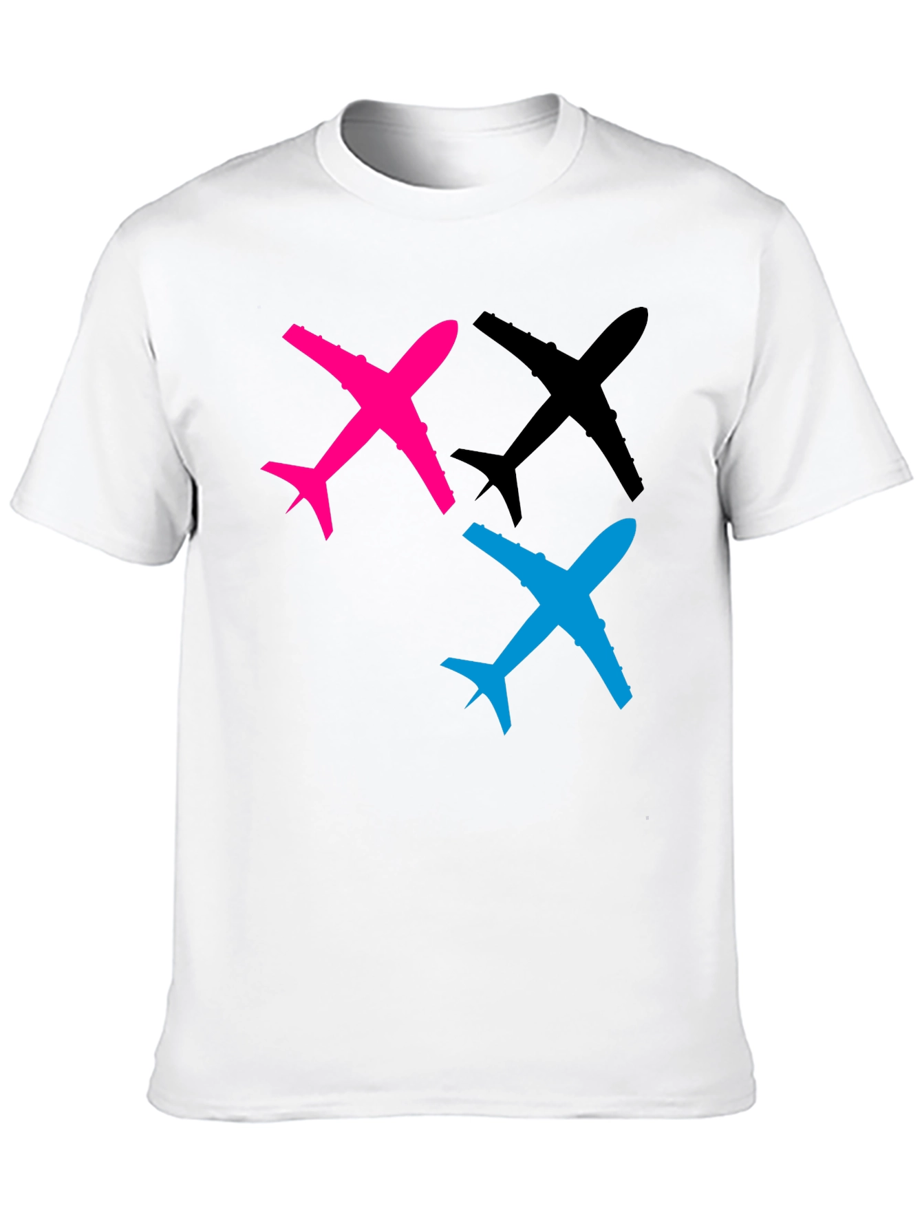 Airplane Graphic Tee - Black Cotton T-Shirt