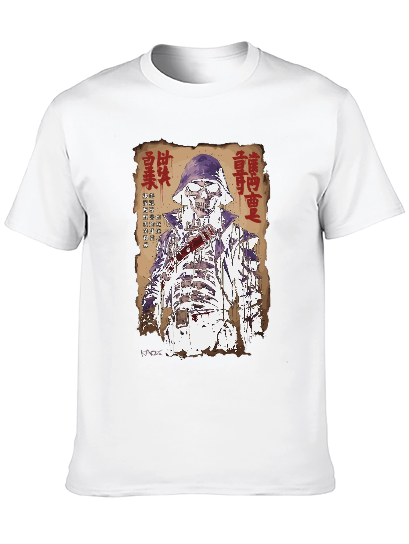 Samurai Skeleton Graphic Tee - Unique Design