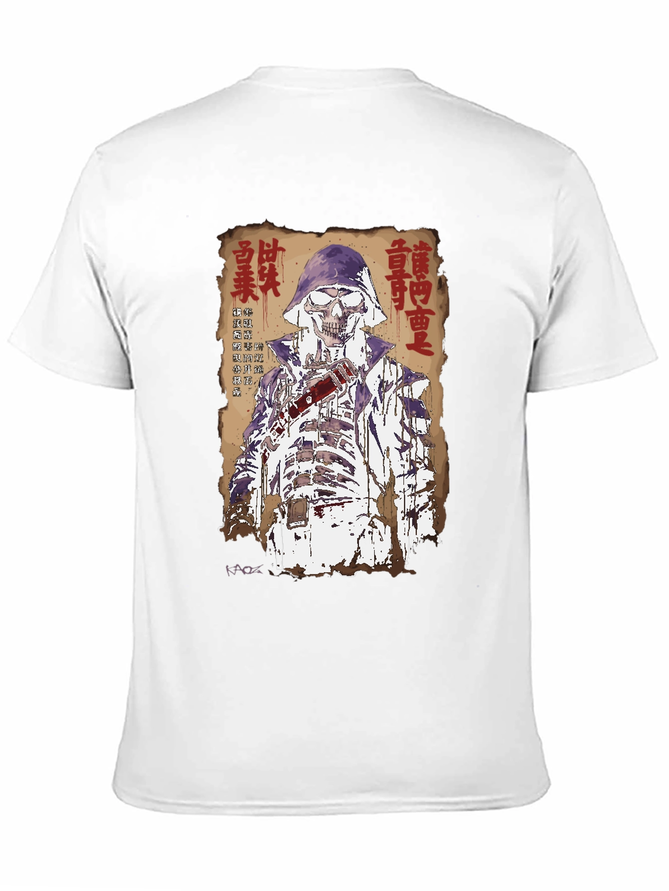 Samurai Skeleton Graphic Tee - Unique Design