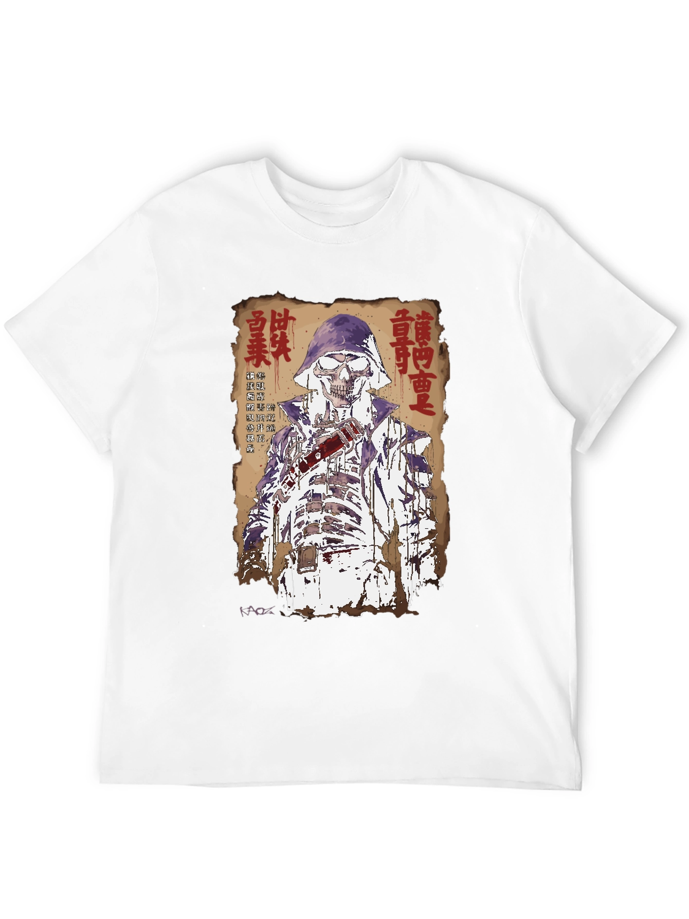 Samurai Skeleton Graphic Tee - Unique Design