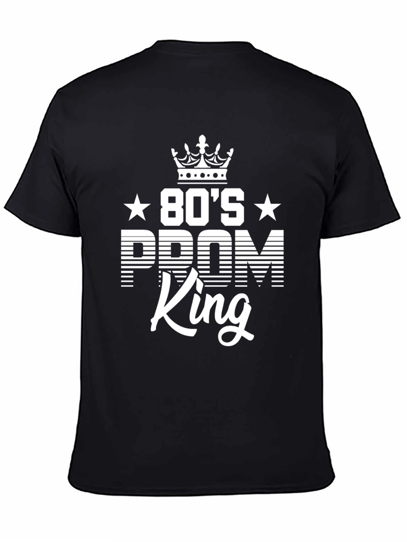 80s Prom King Black Graphic T-Shirt