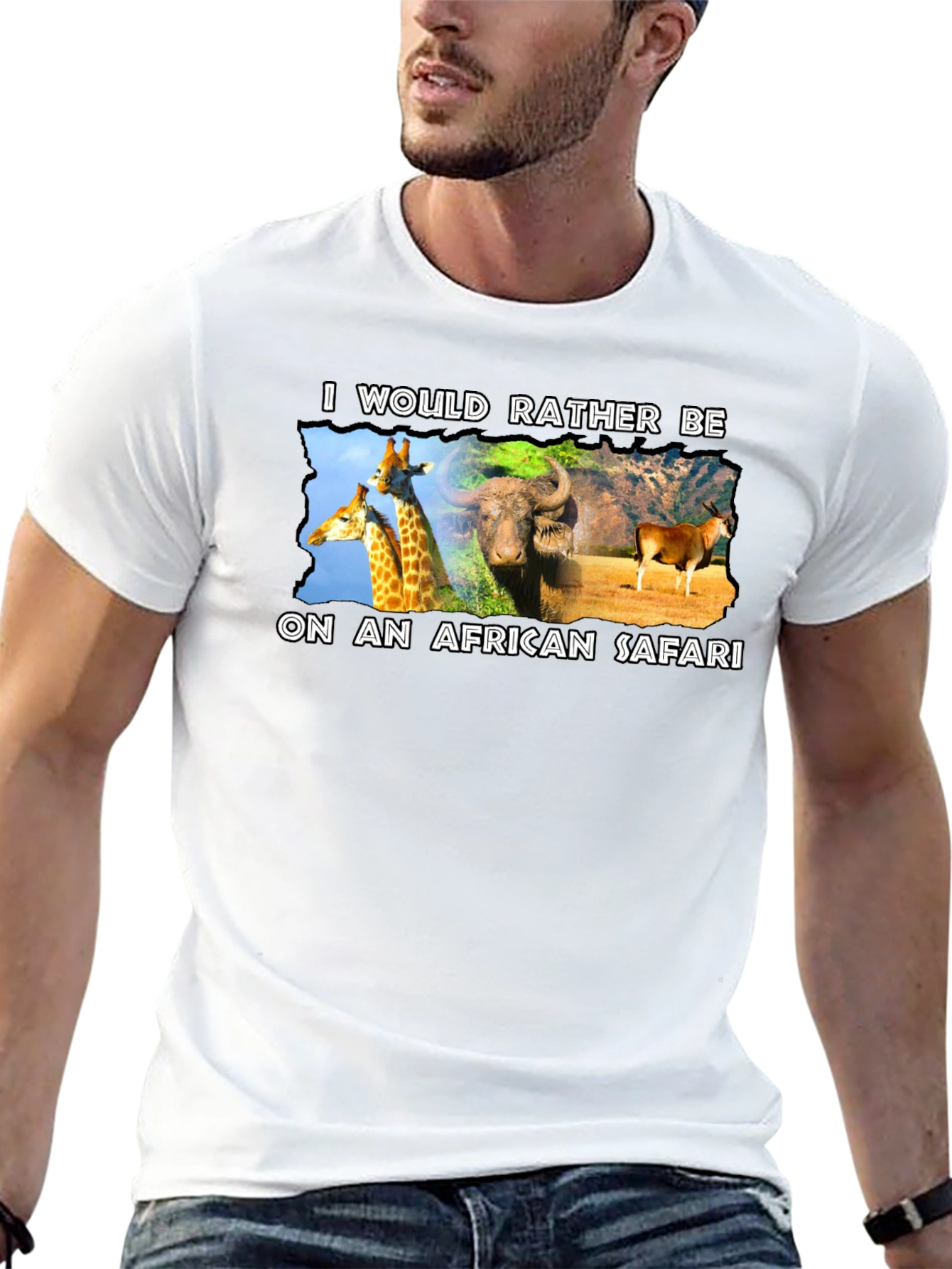 African Safari Graphic T-Shirt - Novelty Design