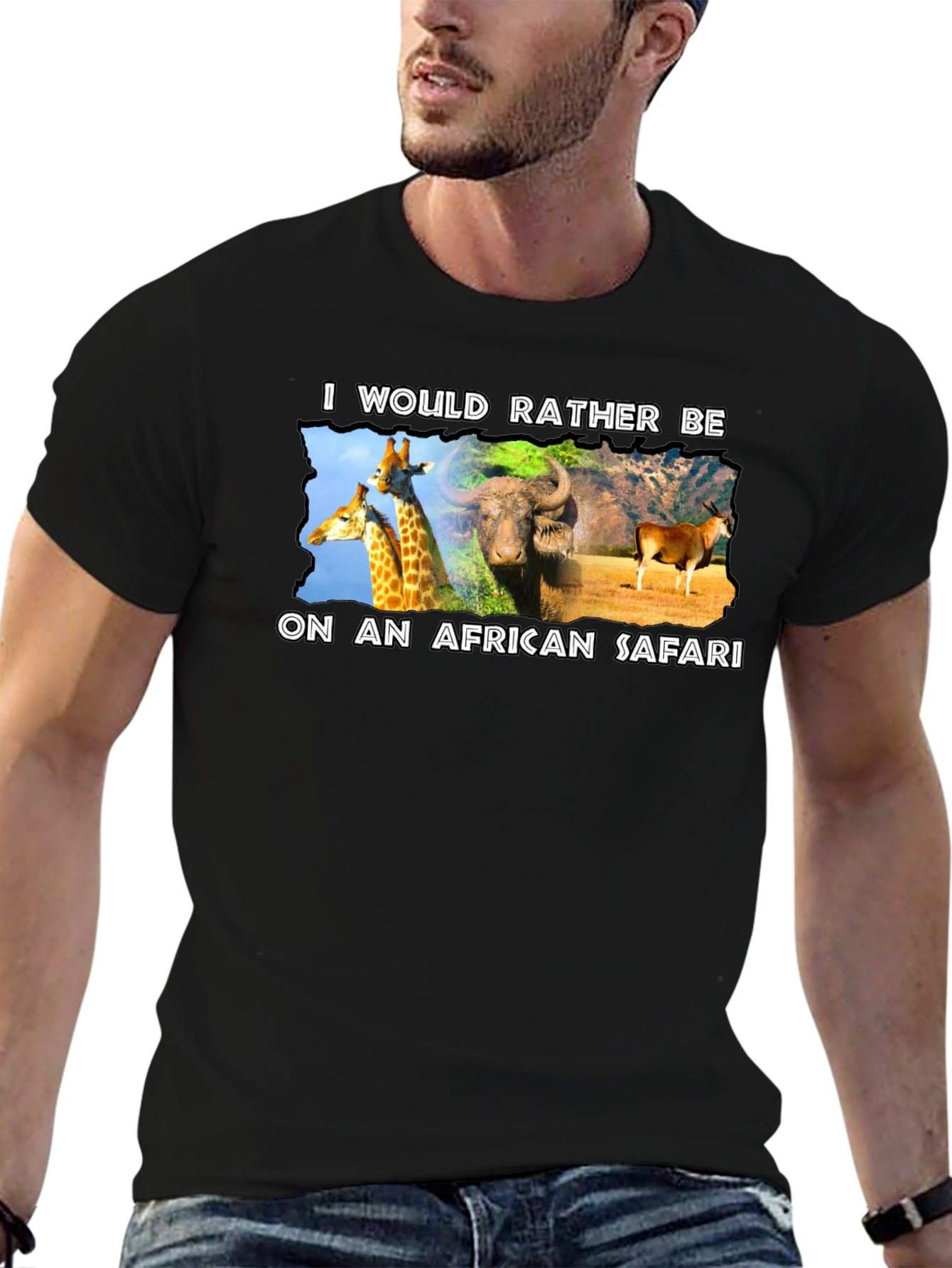 African Safari Graphic T-Shirt - Novelty Design