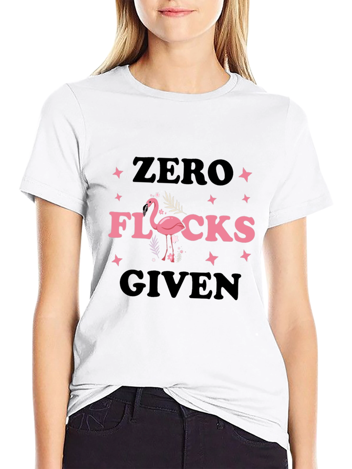 Zero Flocks Given Flamingo Graphic Tee