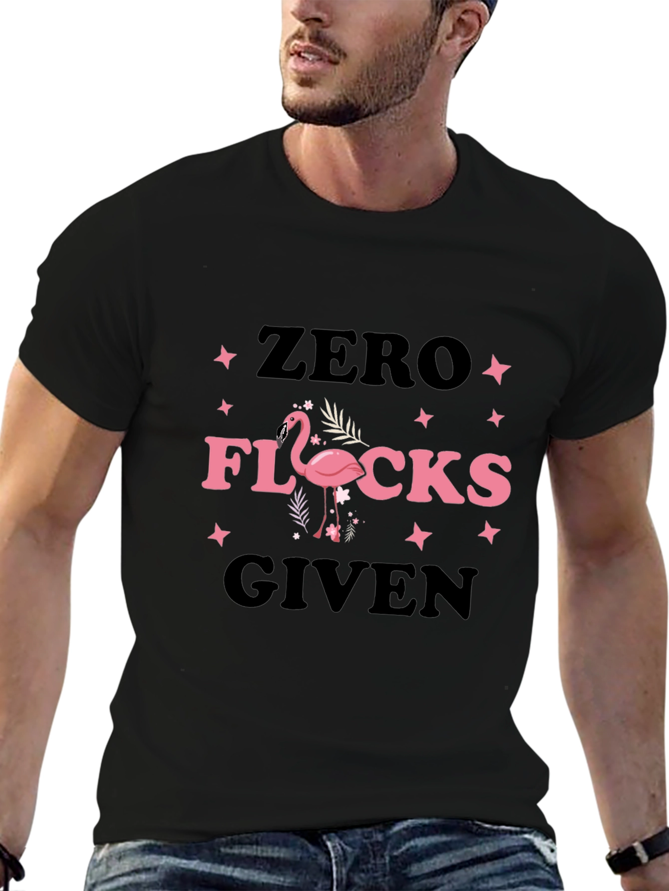 Zero Flocks Given Flamingo Graphic Tee