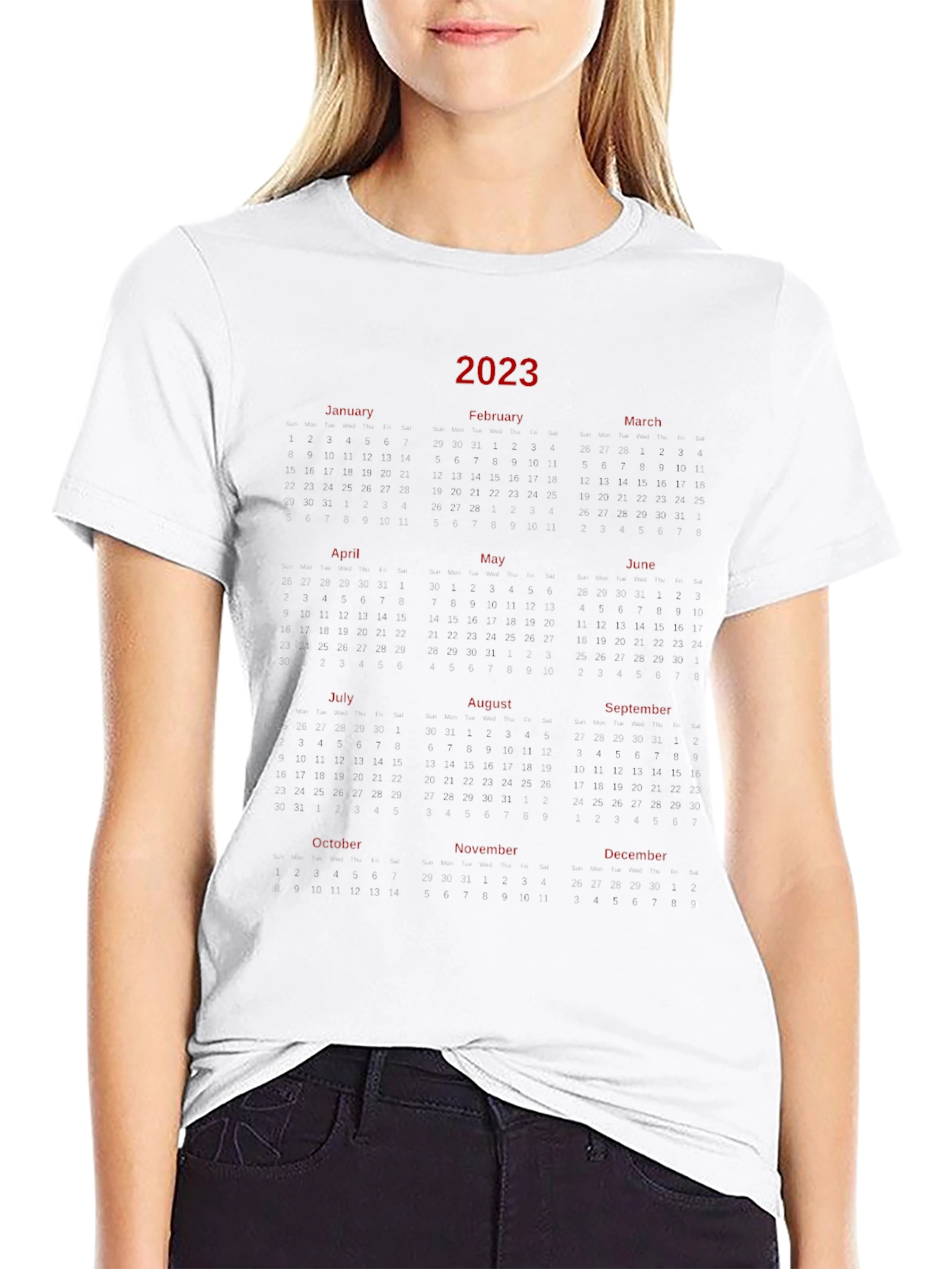 2023 Calendar T-Shirt - Unique Year Planner Tee