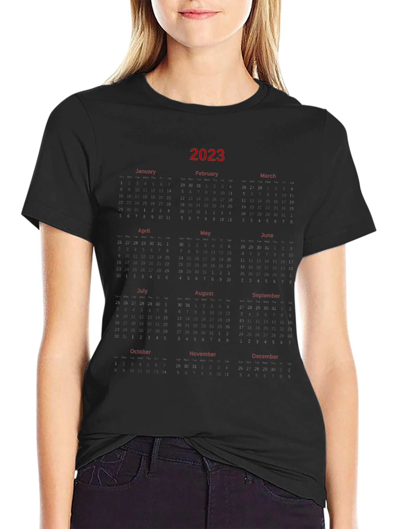 2023 Calendar T-Shirt - Unique Year Planner Tee
