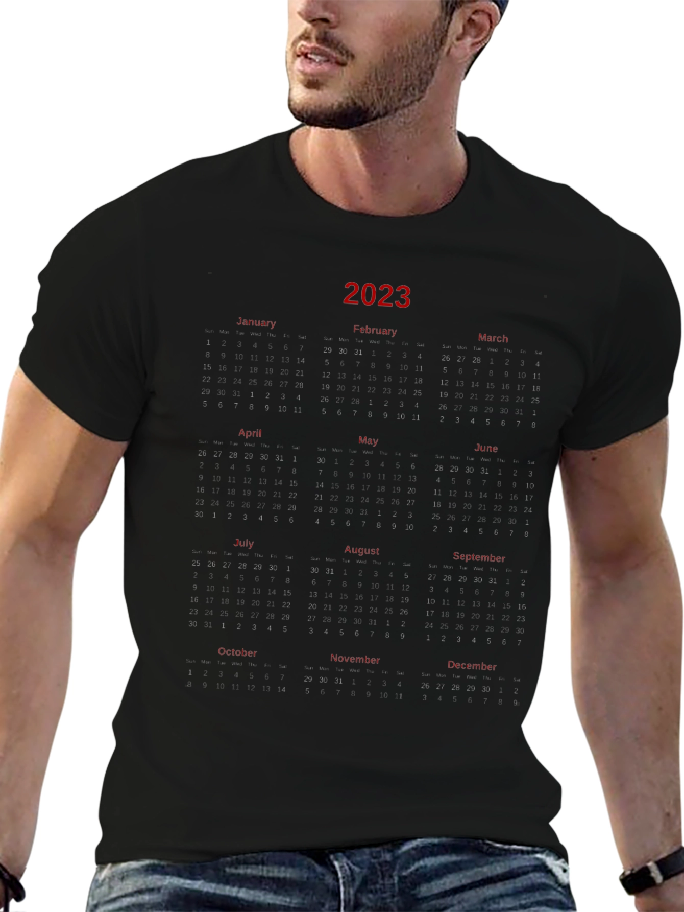 2023 Calendar T-Shirt - Unique Year Planner Tee