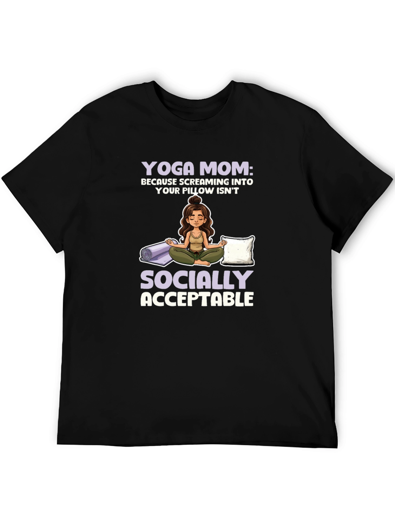 Yoga Mom Graphic T-Shirt - Socially Acceptable