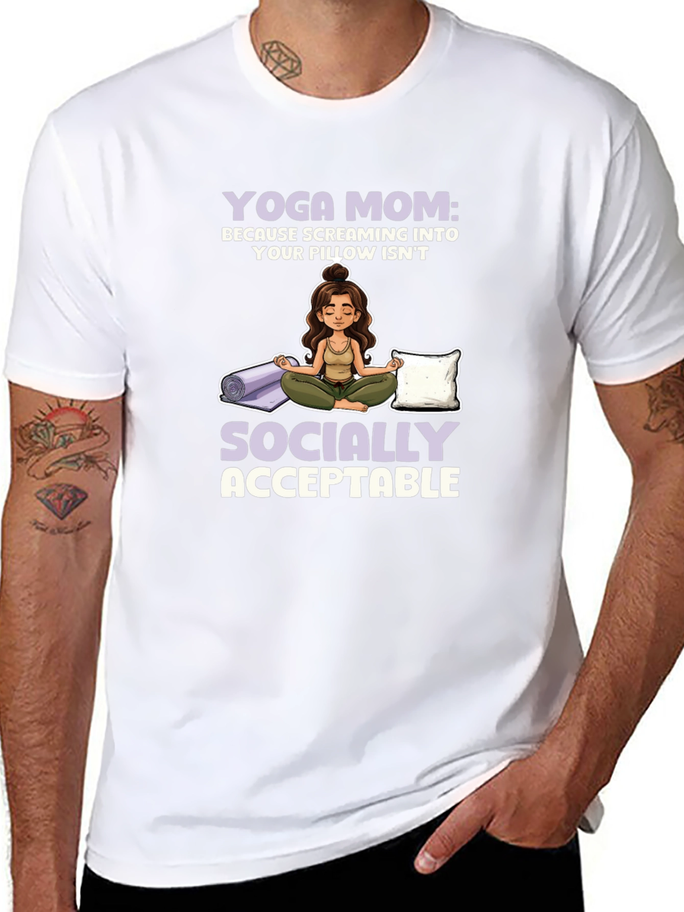 Yoga Mom Graphic T-Shirt - Socially Acceptable