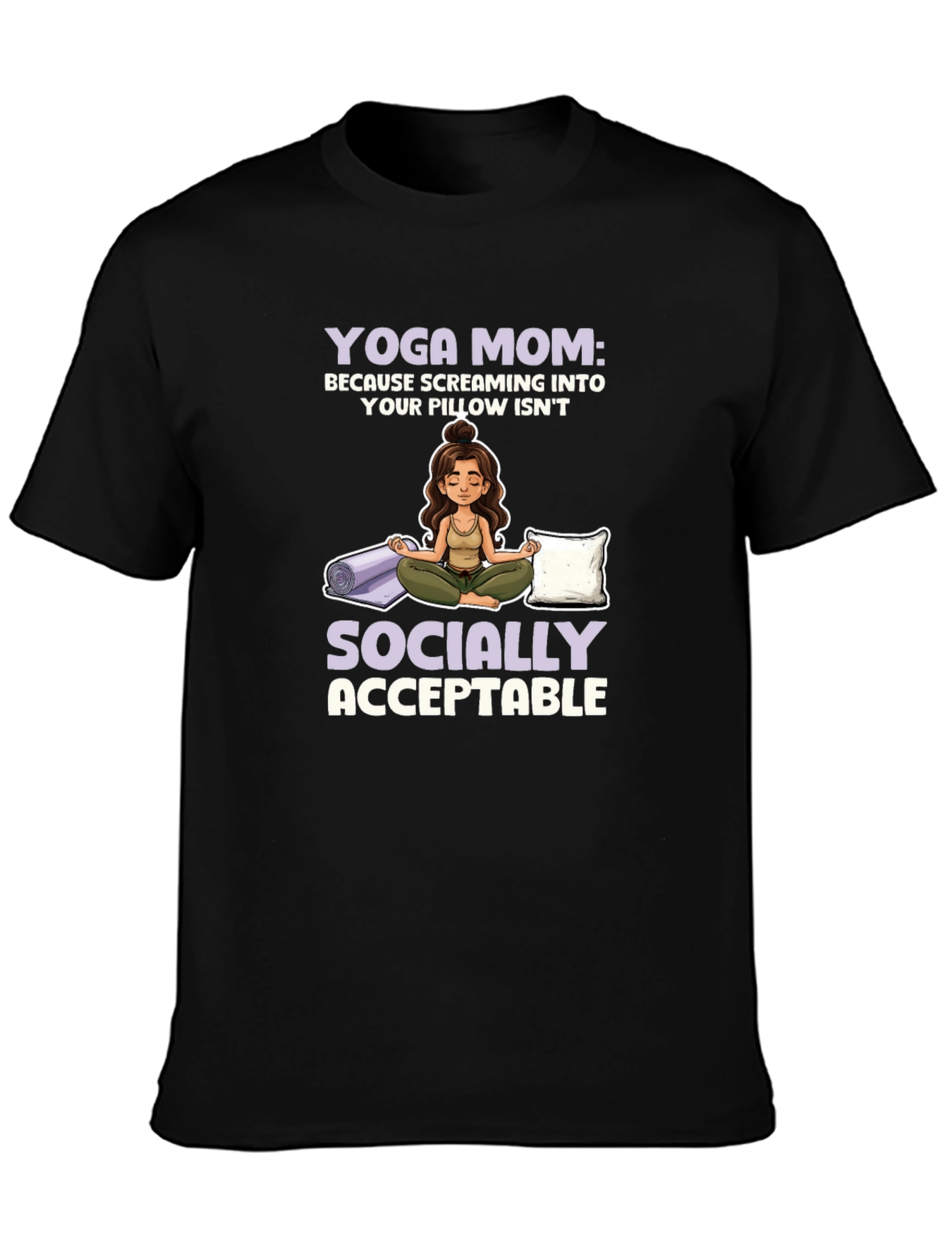 Yoga Mom Graphic T-Shirt - Socially Acceptable