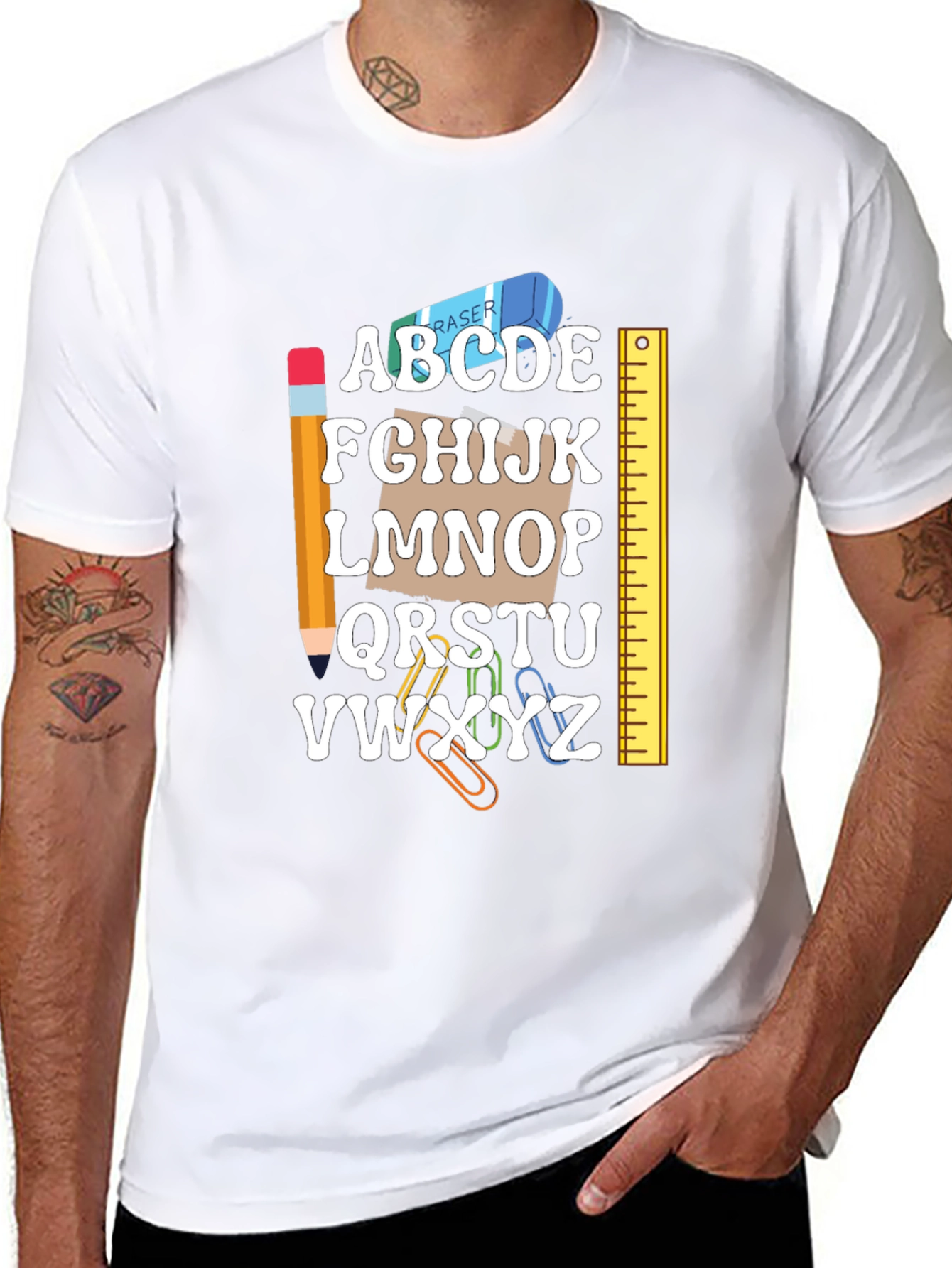 Alphabet Teacher Graphic T-Shirt
