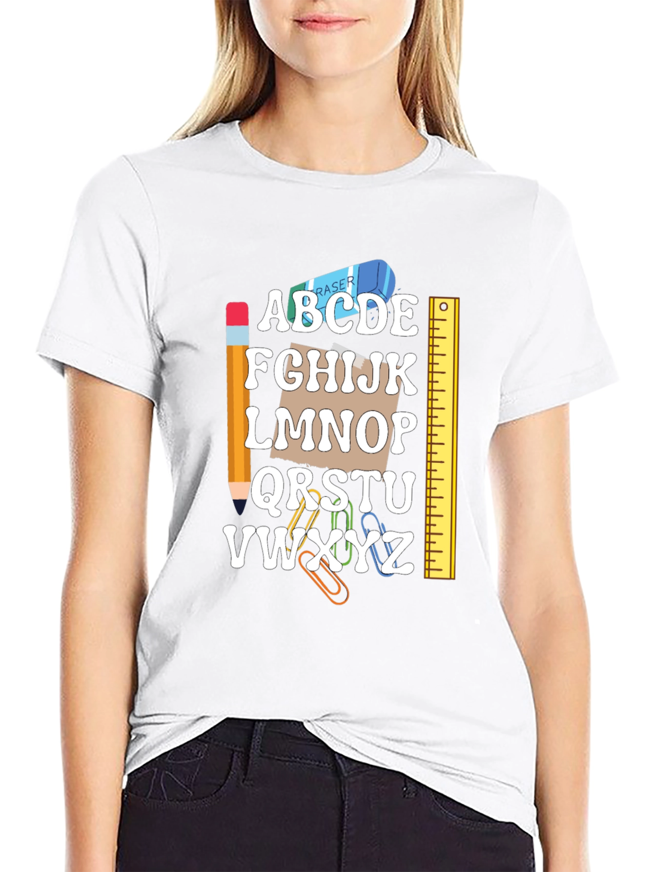 Alphabet Teacher Graphic T-Shirt