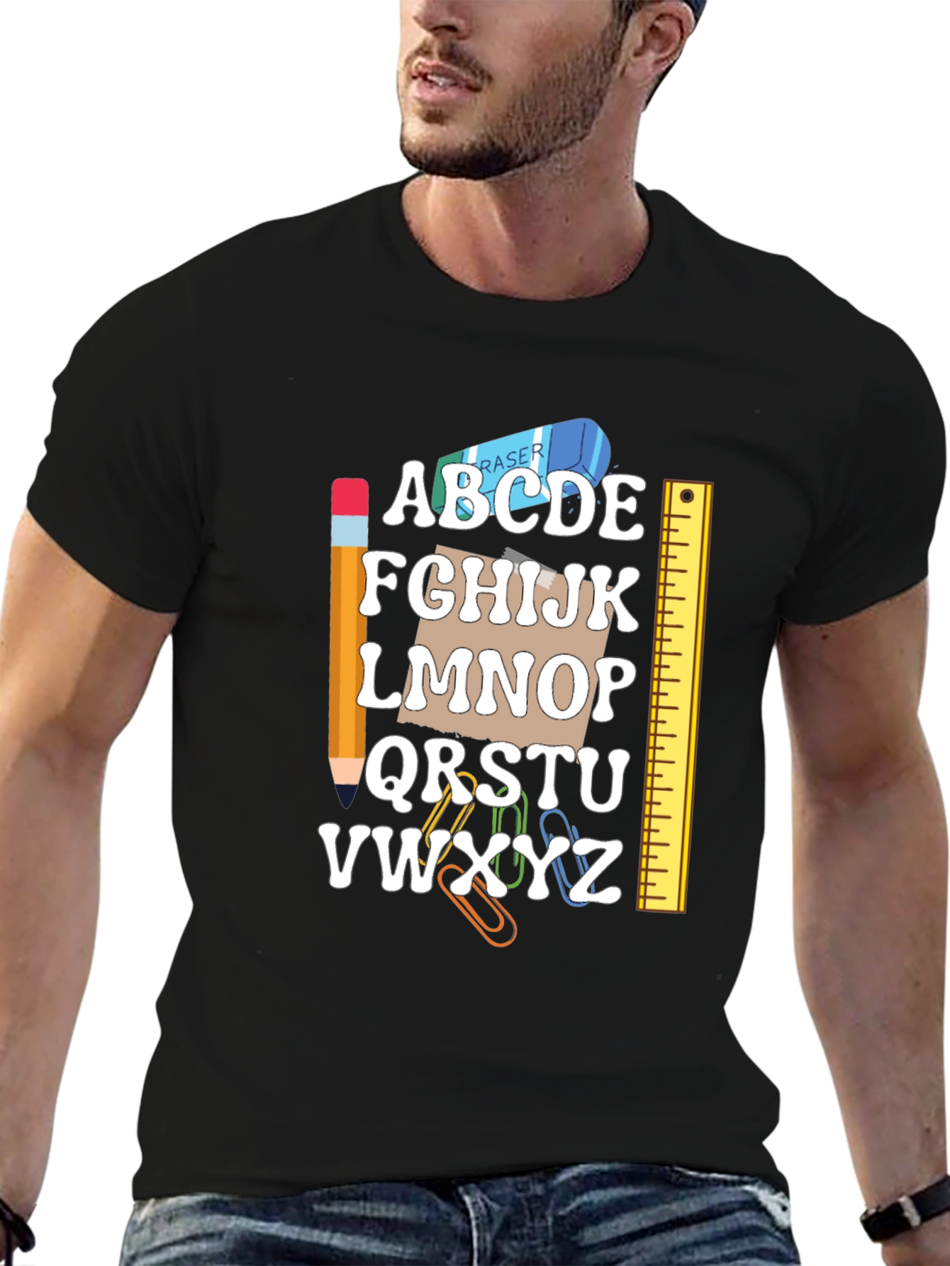 Alphabet Teacher Graphic T-Shirt