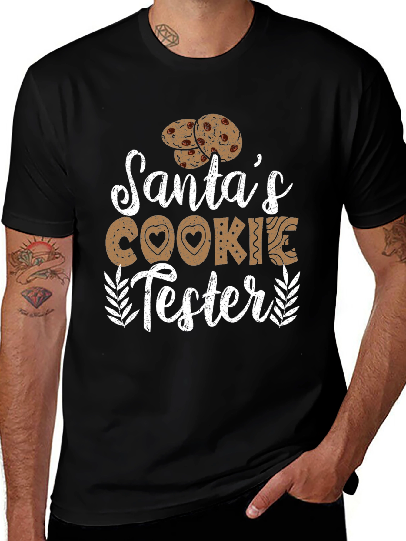 Santas Cookie Tester Graphic Tee