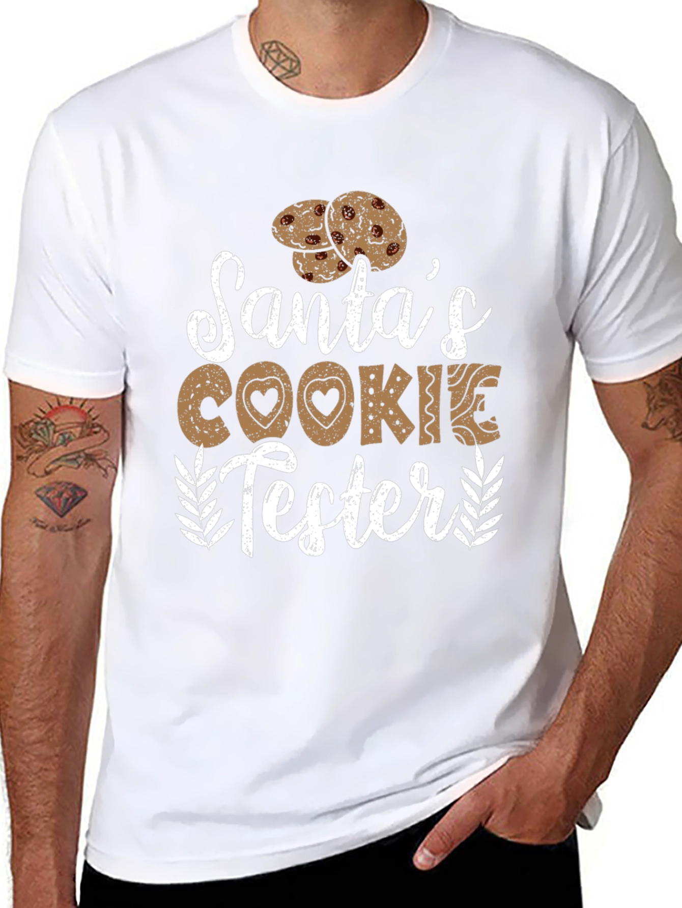 Santas Cookie Tester Graphic Tee