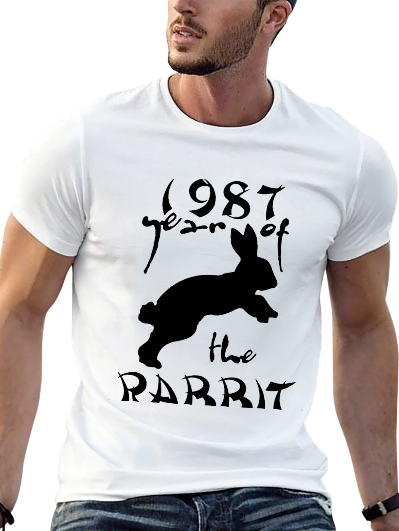 Year of the Rabbit 1987 Black T-Shirt