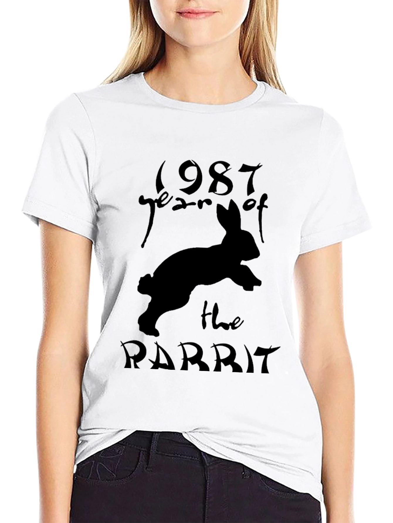 Year of the Rabbit 1987 Black T-Shirt
