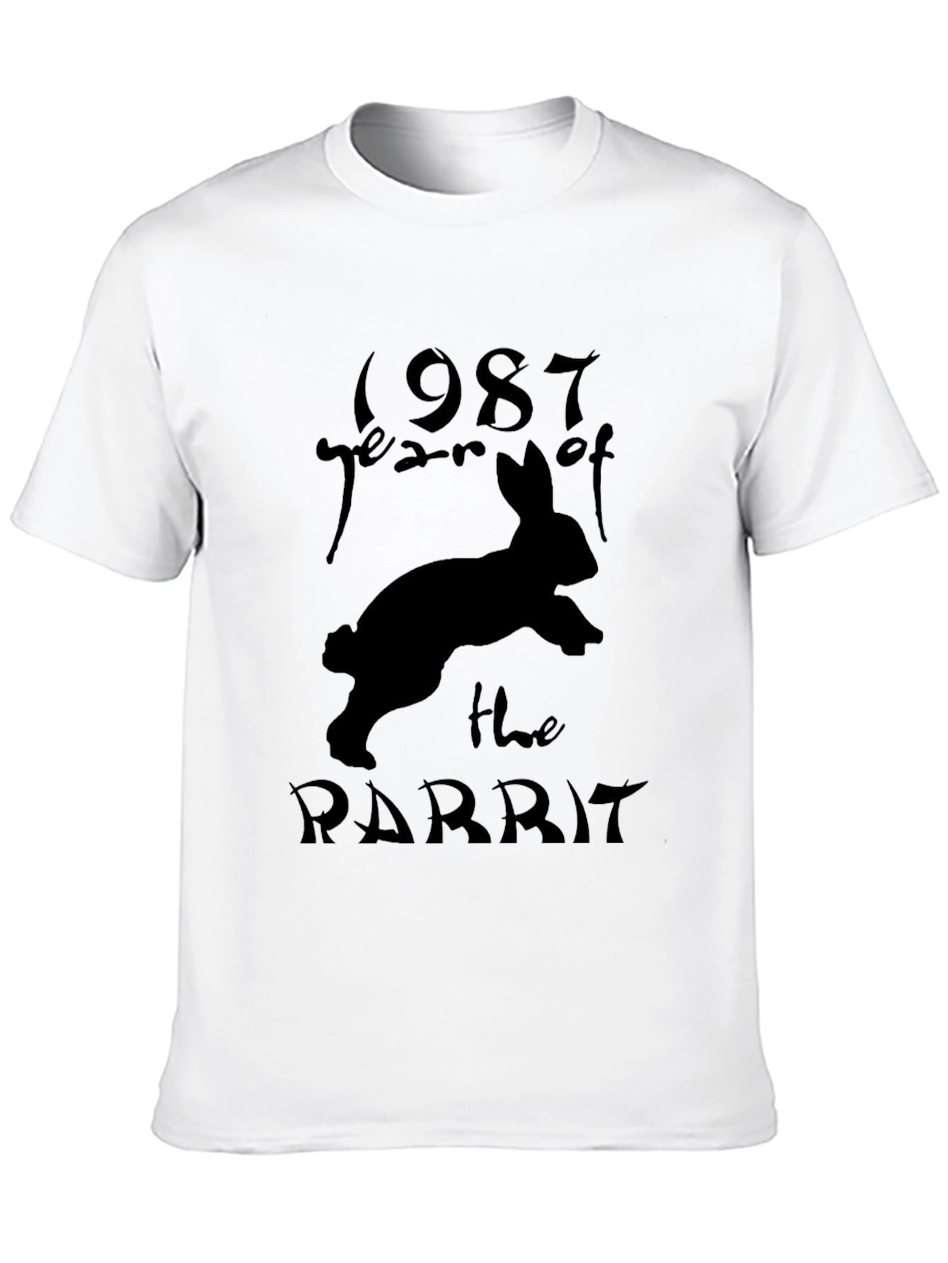 Year of the Rabbit 1987 Black T-Shirt