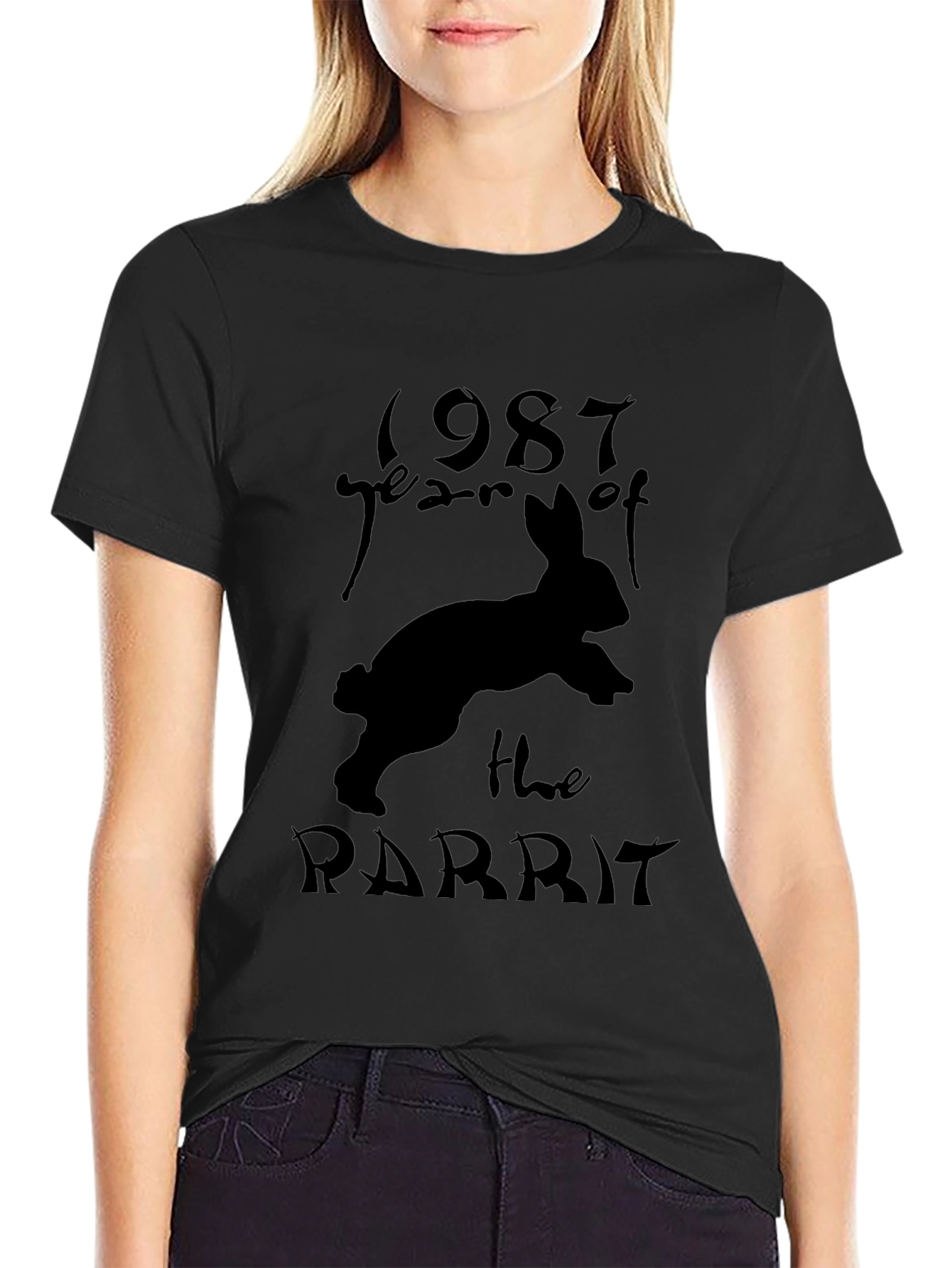 Year of the Rabbit 1987 Black T-Shirt