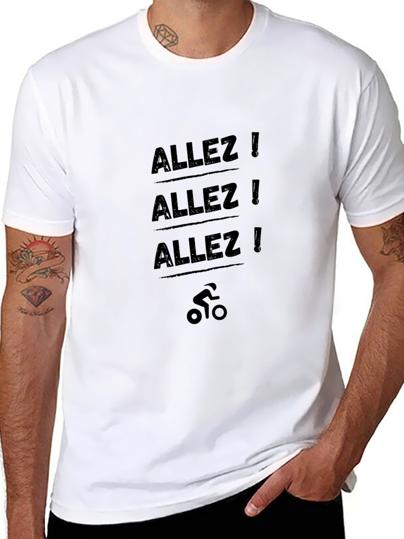 Allez! Cycling T-Shirt - Black Graphic Tee