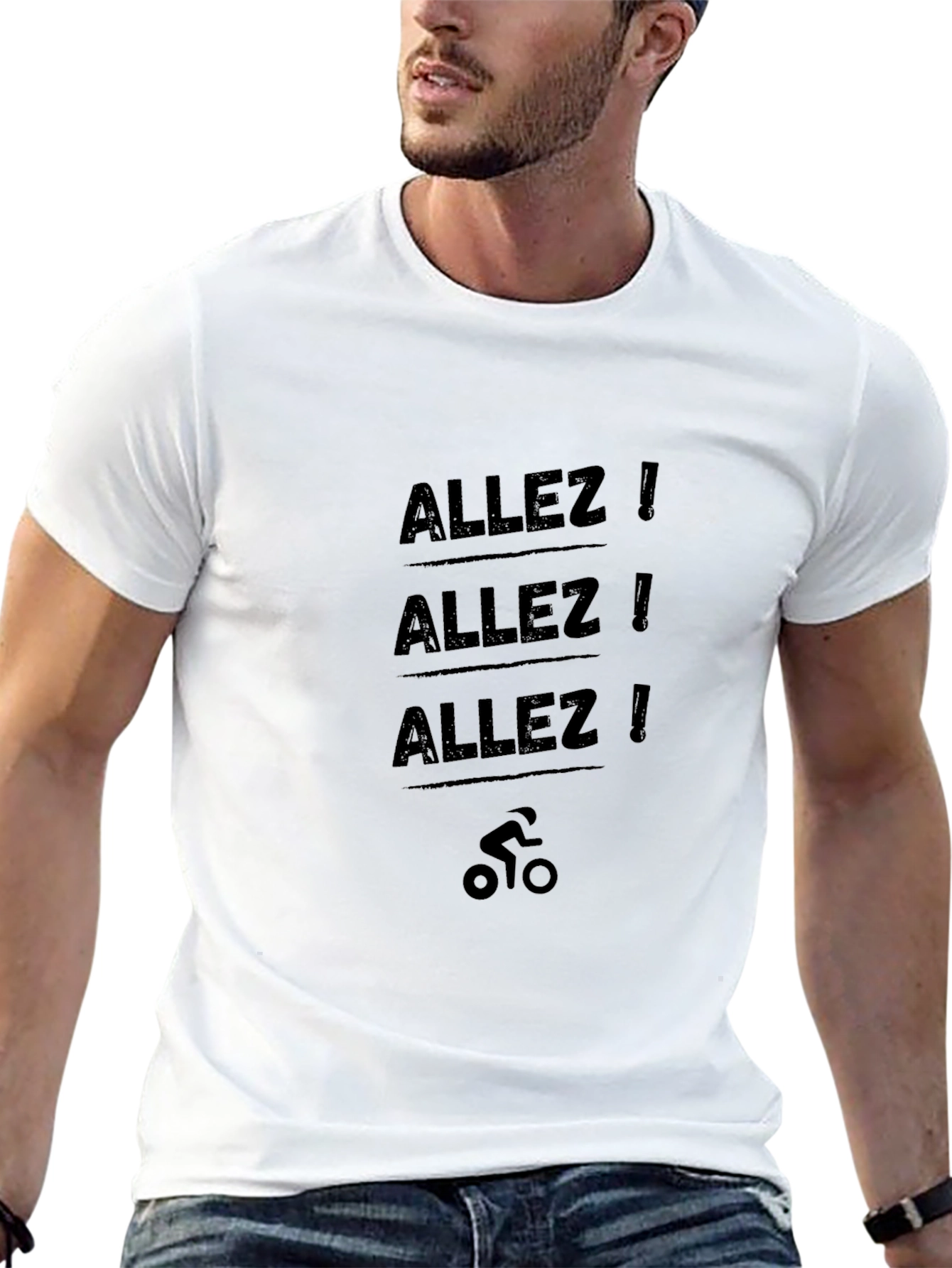 Allez! Cycling T-Shirt - Black Graphic Tee