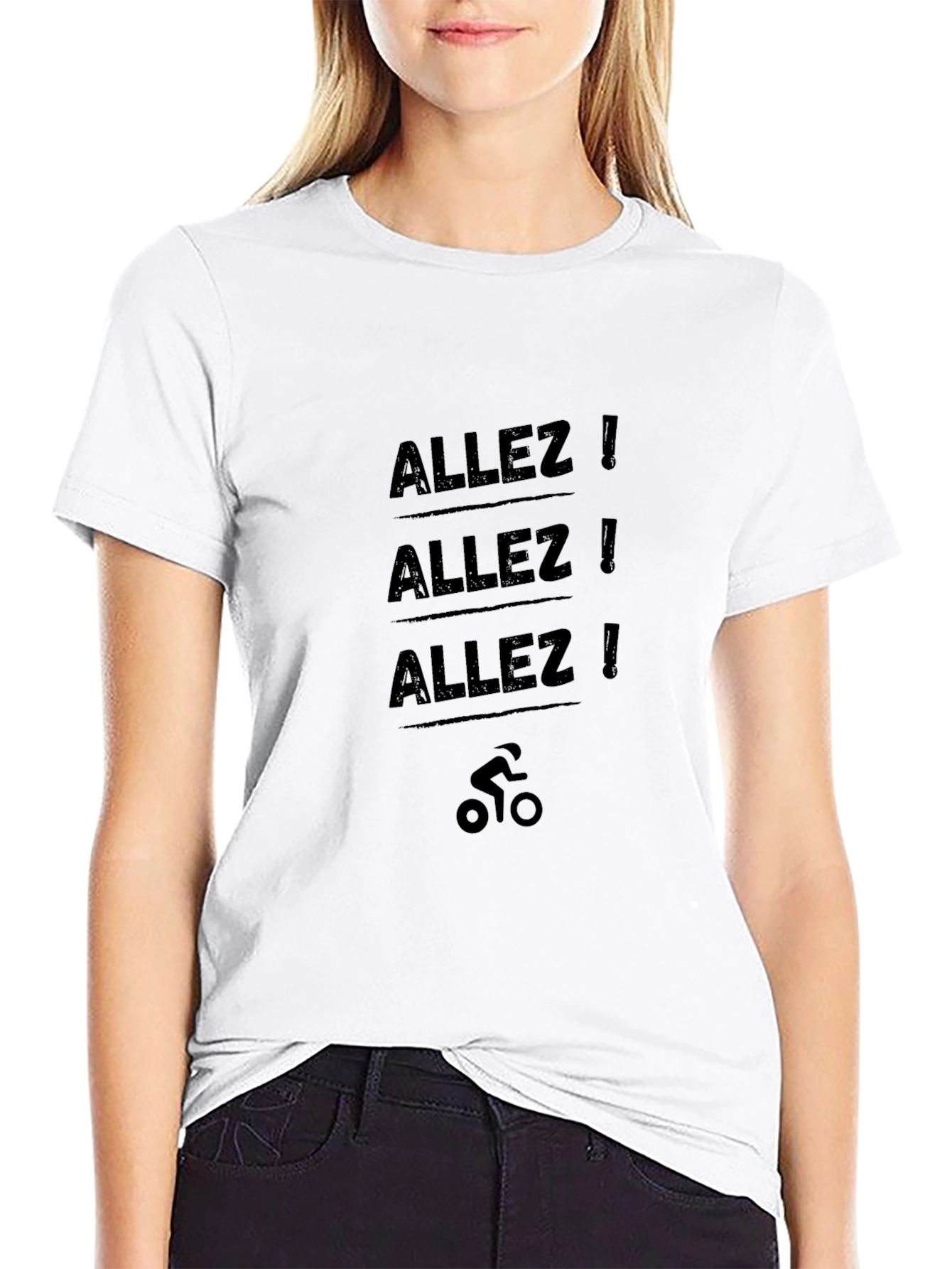 Allez! Cycling T-Shirt - Black Graphic Tee