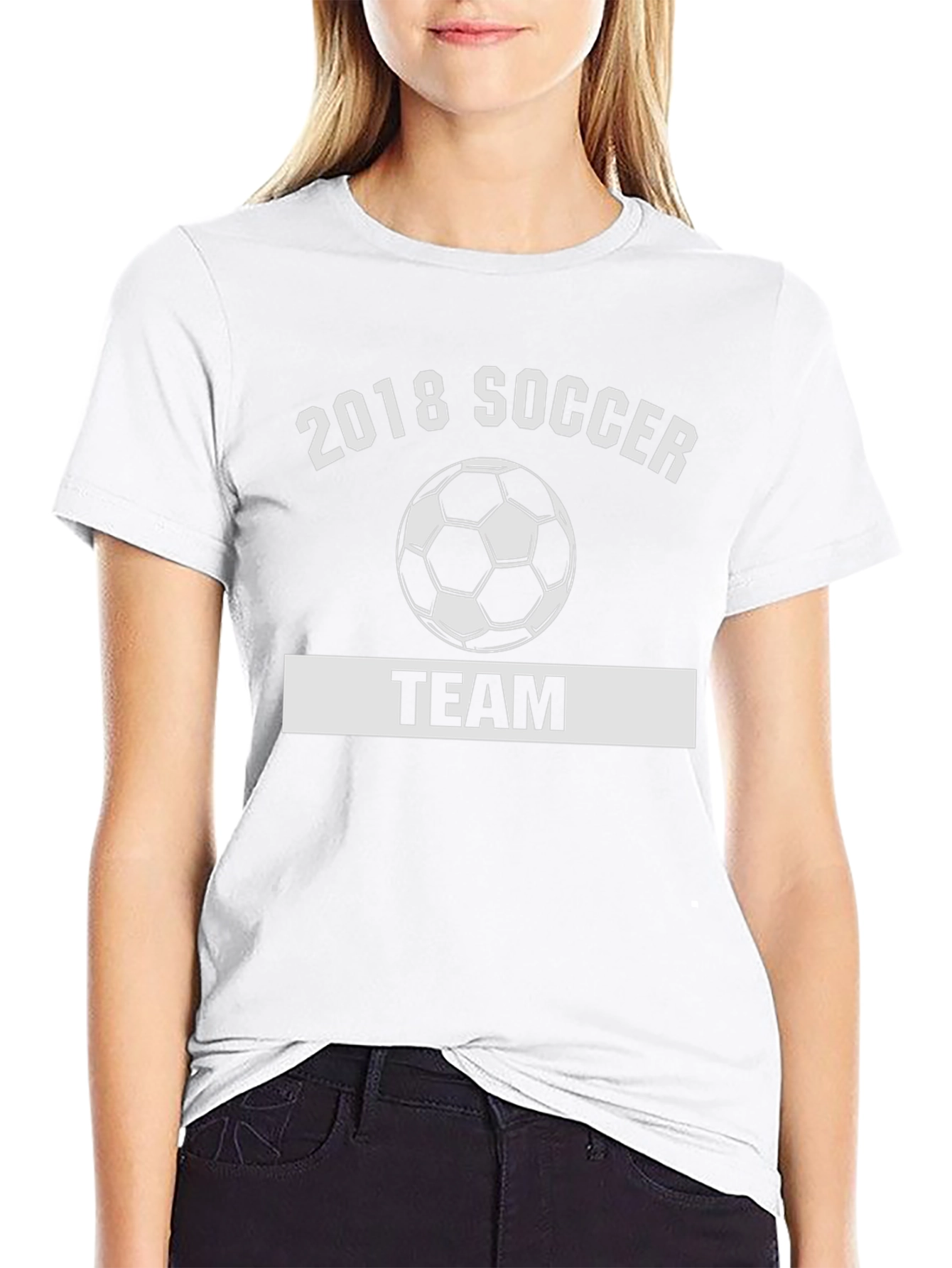 2018 Soccer Team Black Graphic T-Shirt
