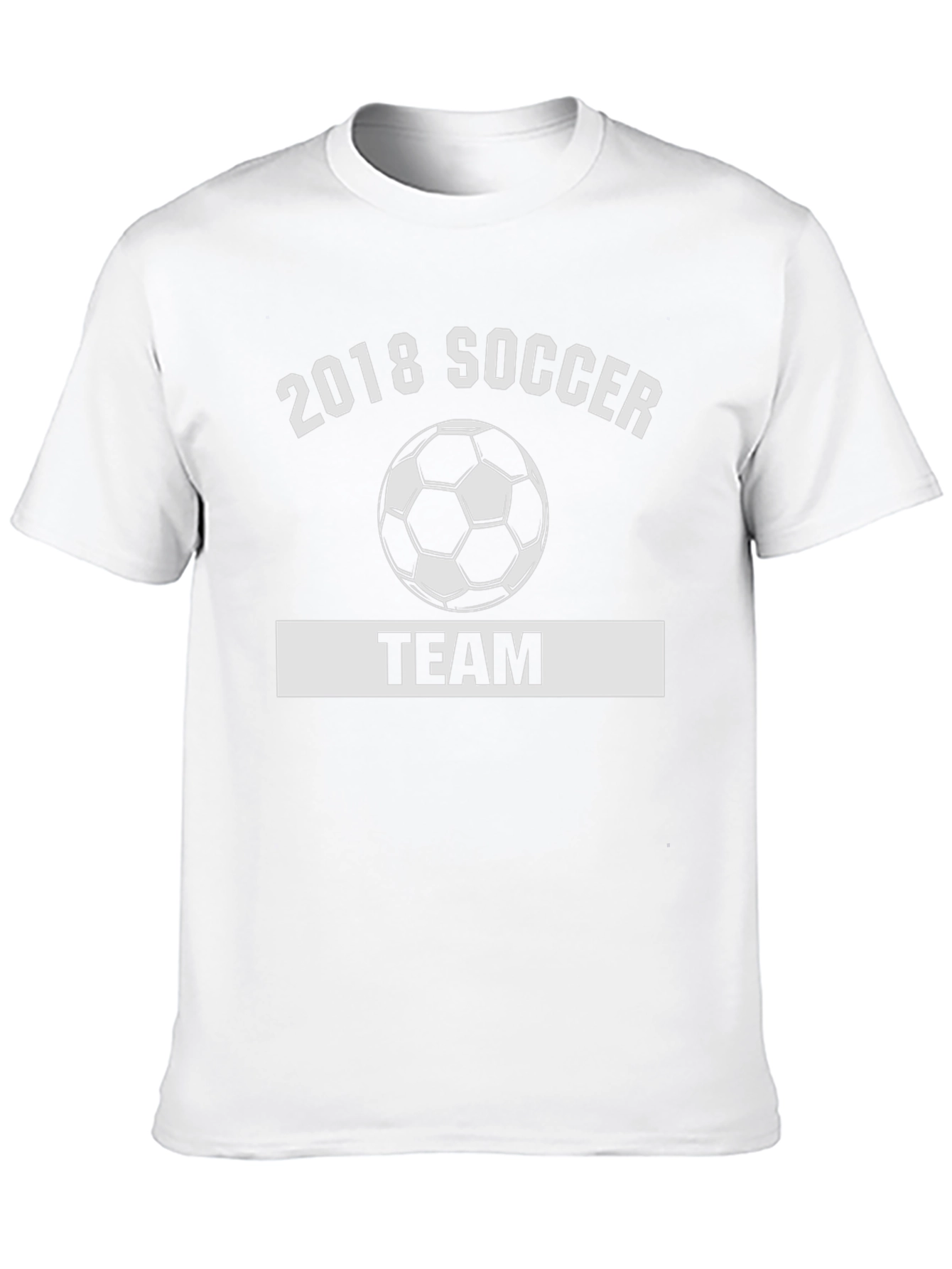 2018 Soccer Team Black Graphic T-Shirt