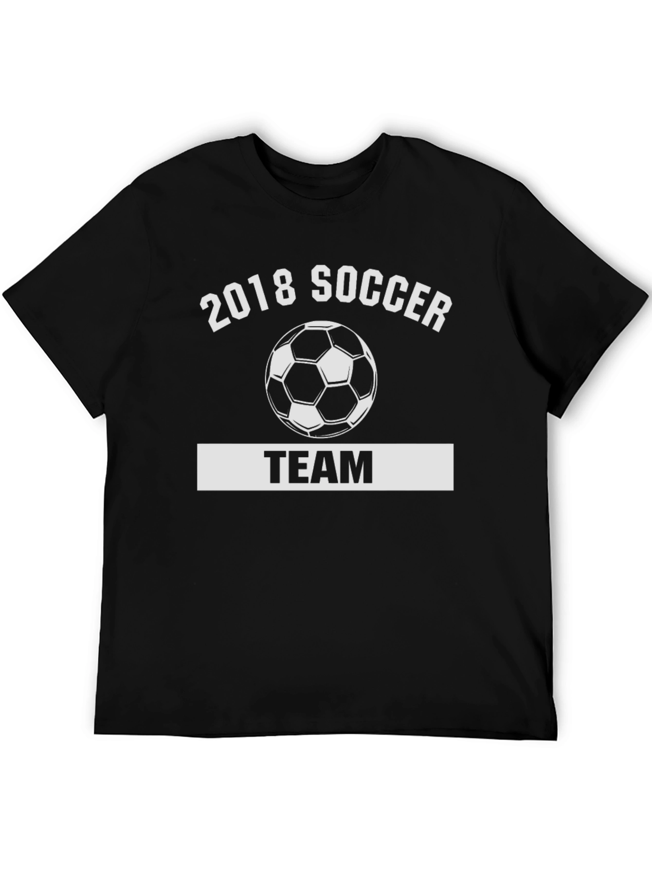 2018 Soccer Team Black Graphic T-Shirt