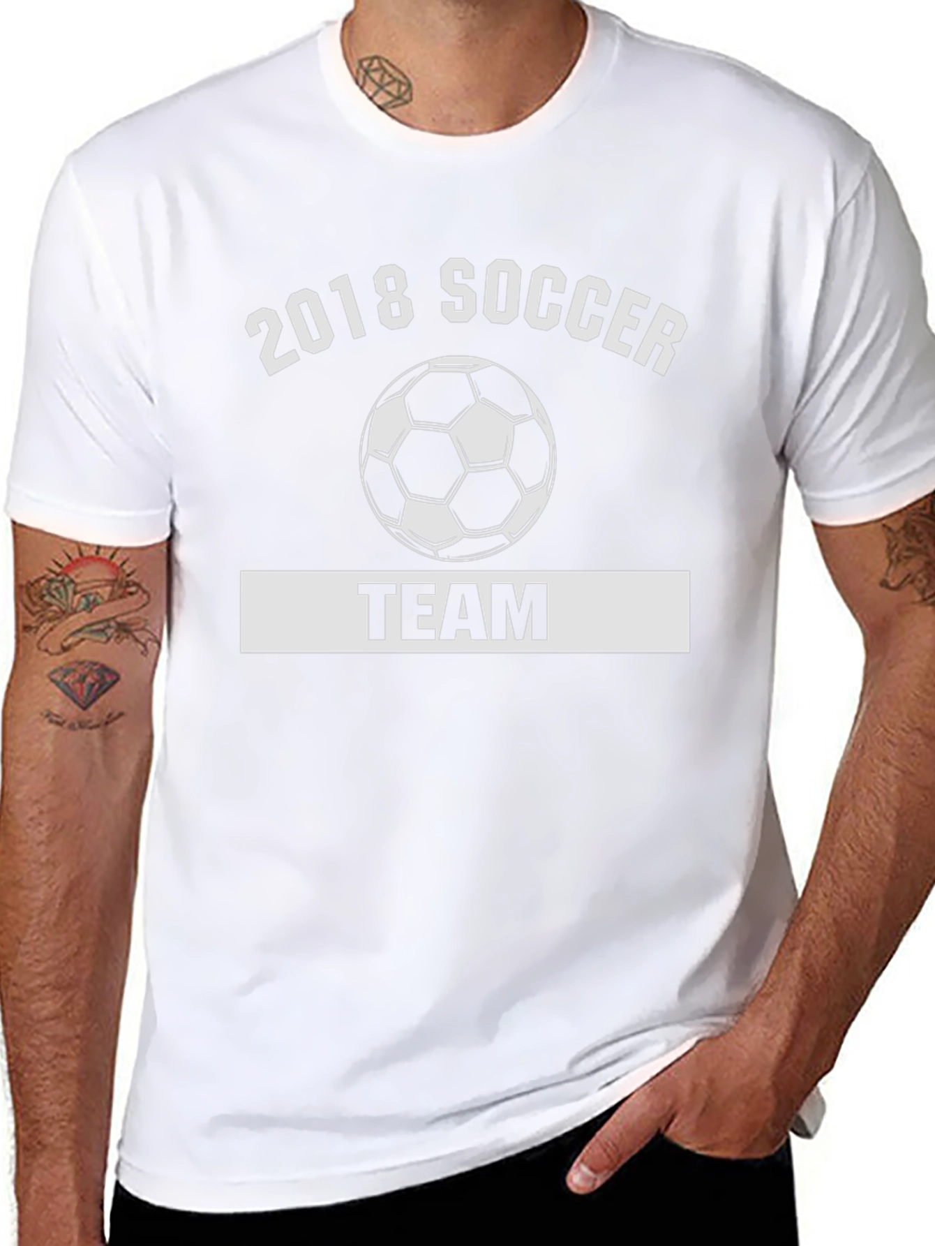 2018 Soccer Team Black Graphic T-Shirt