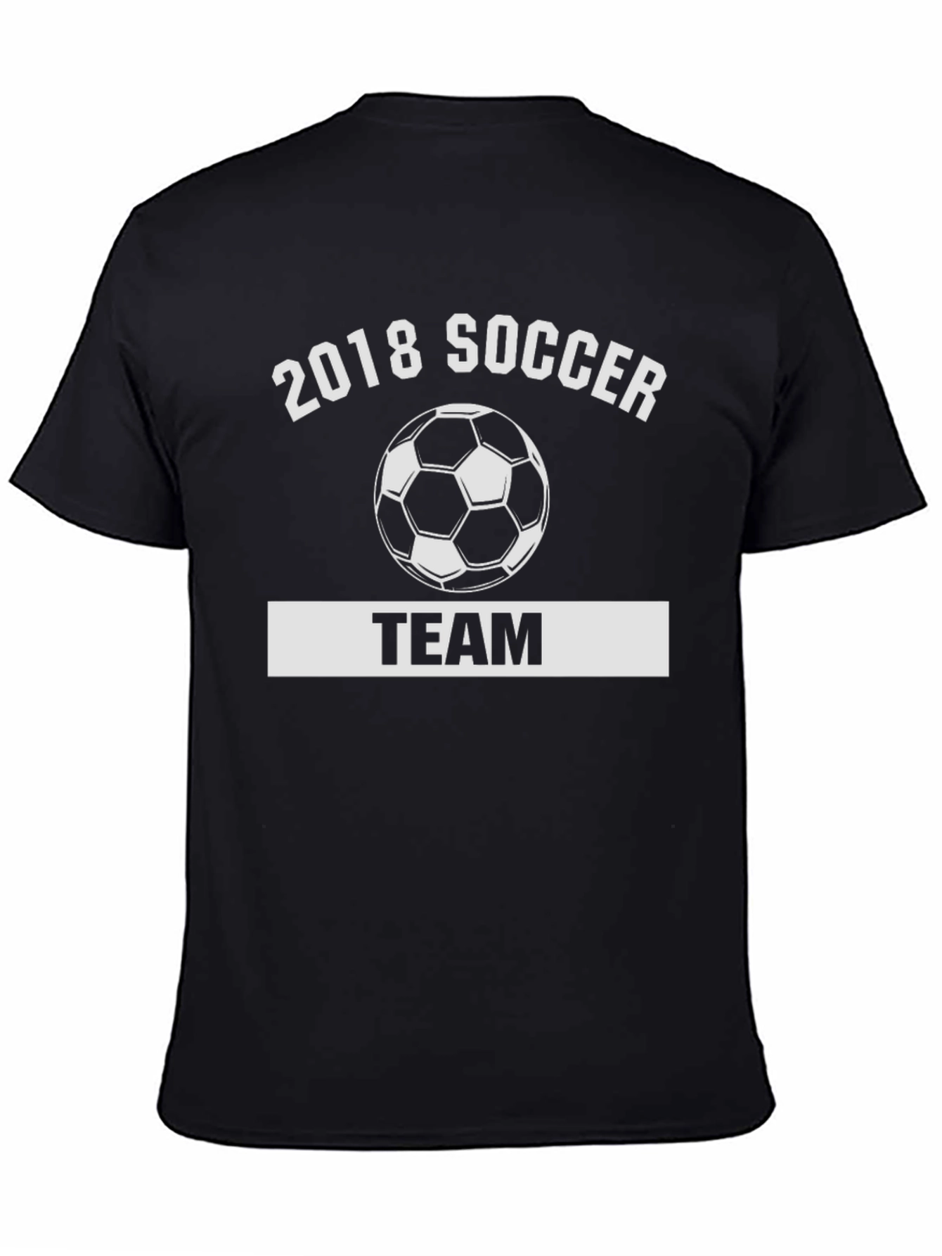 2018 Soccer Team Black Graphic T-Shirt