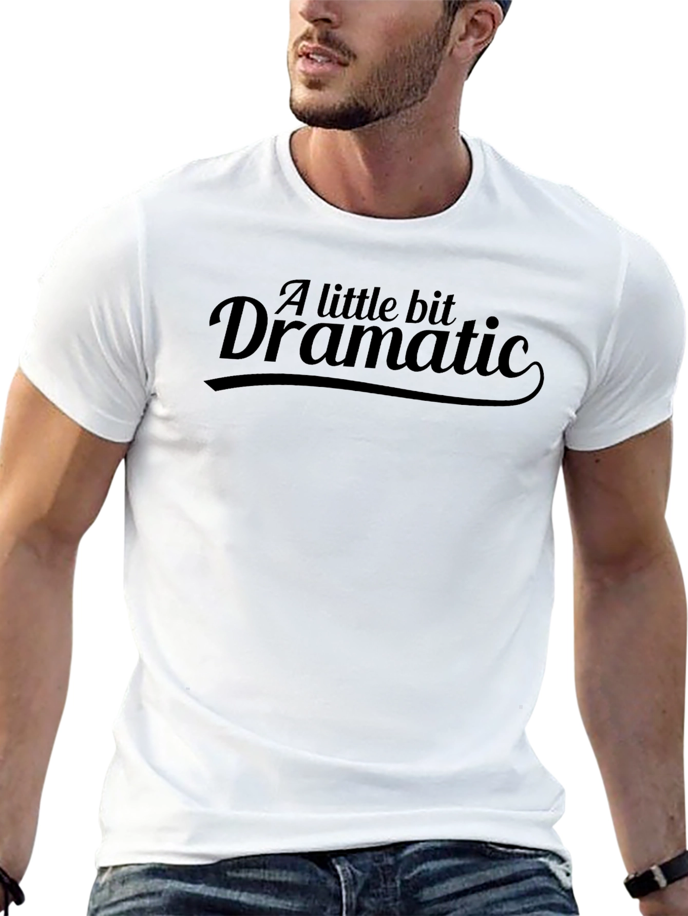 A Little Bit Dramatic Mens Black T-Shirt